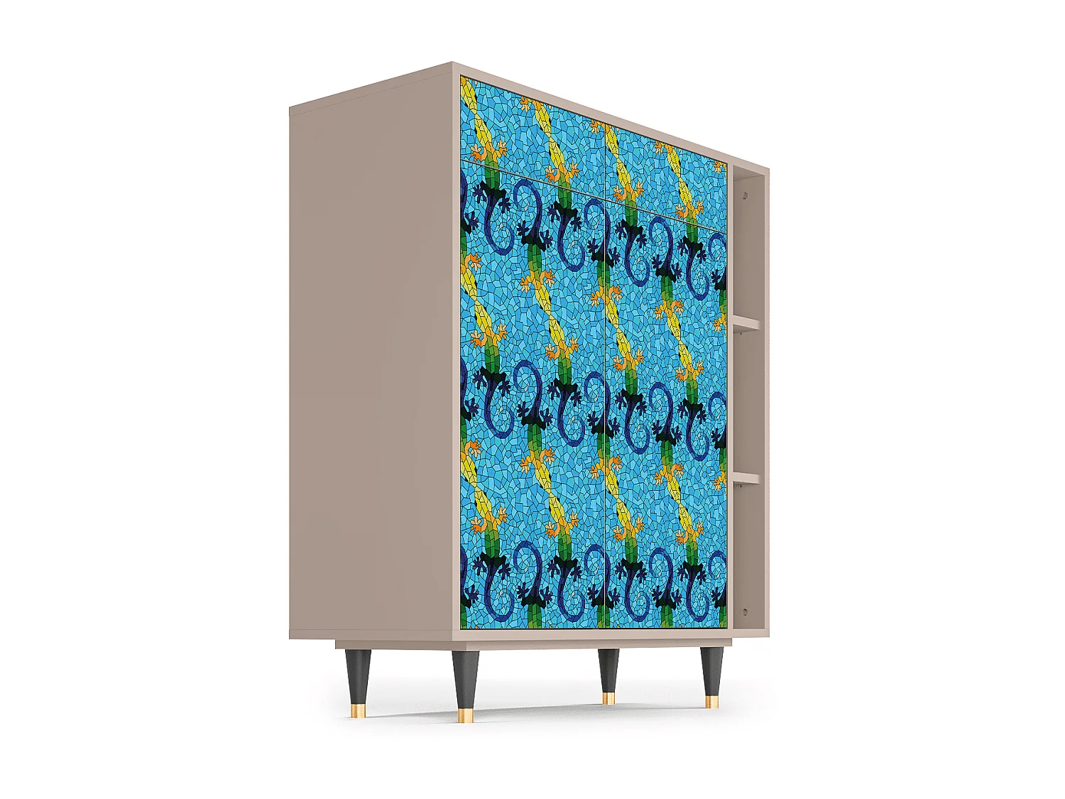Sideboard - 96х110х41 cm - BS6 - Gaudi's Lizard, Latte