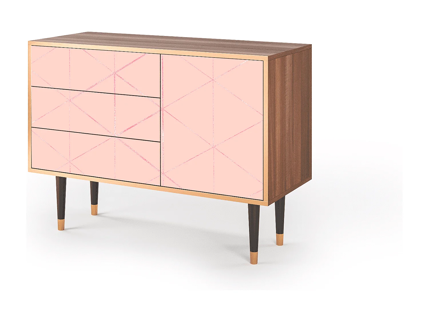 Buffet - 115х84х41 cm - S3 - Rose Quartz, Noyer