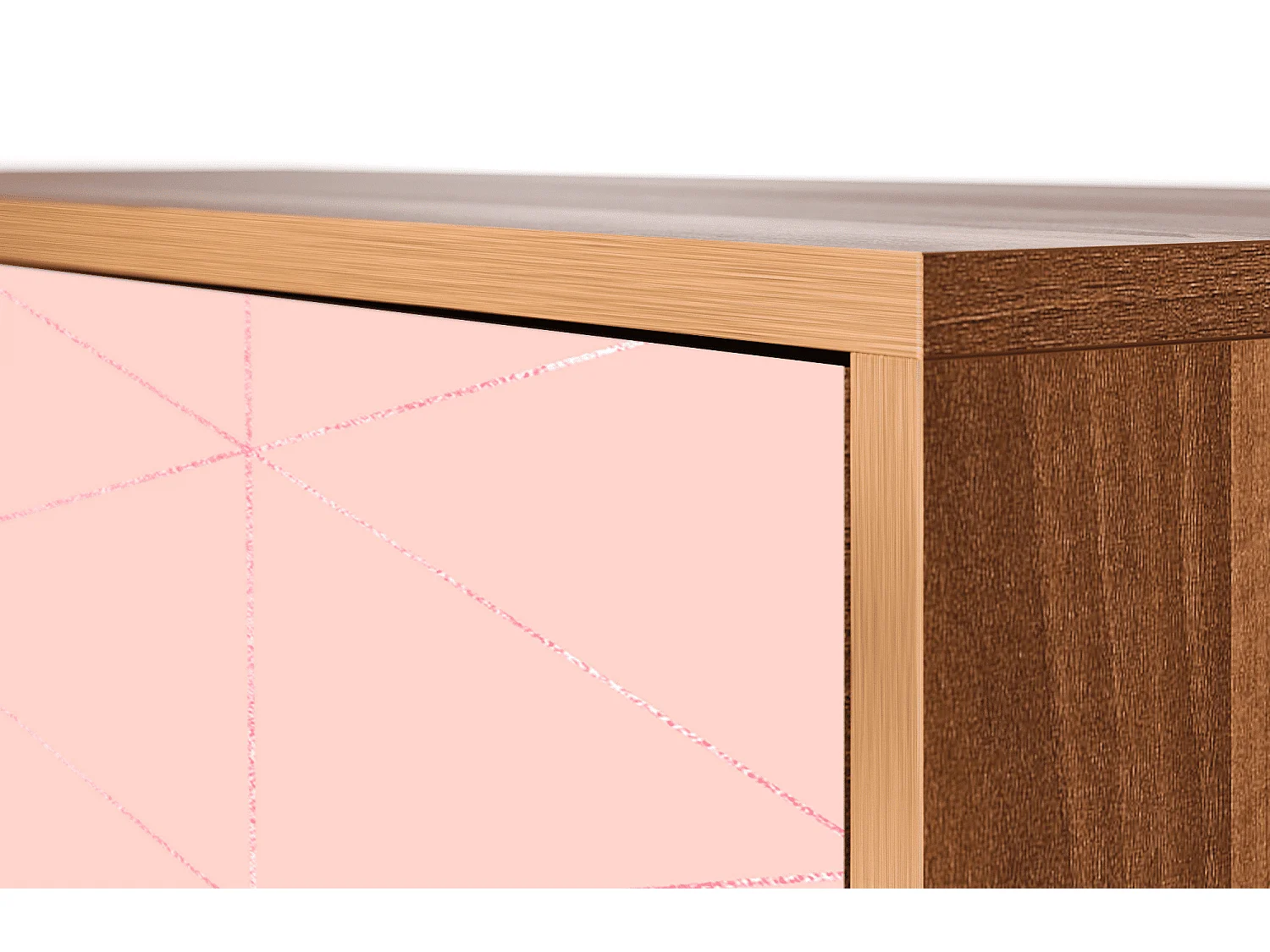 Aparador - 115х84х41 cm - S3 - Rose Quartz, Nogal