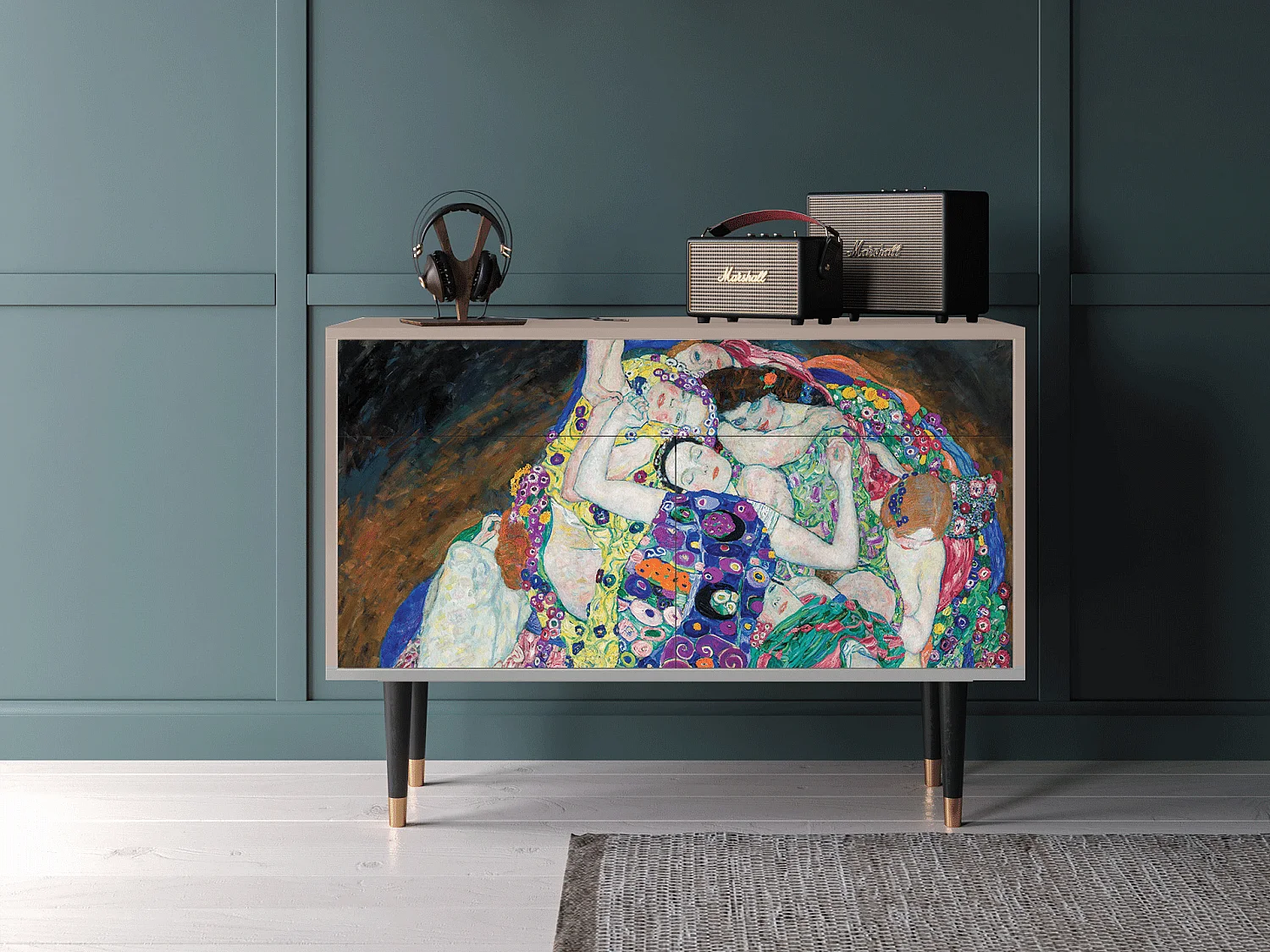 Kredens - 115x85x48 cm - BS4 - The Maiden by Klimt, Latte