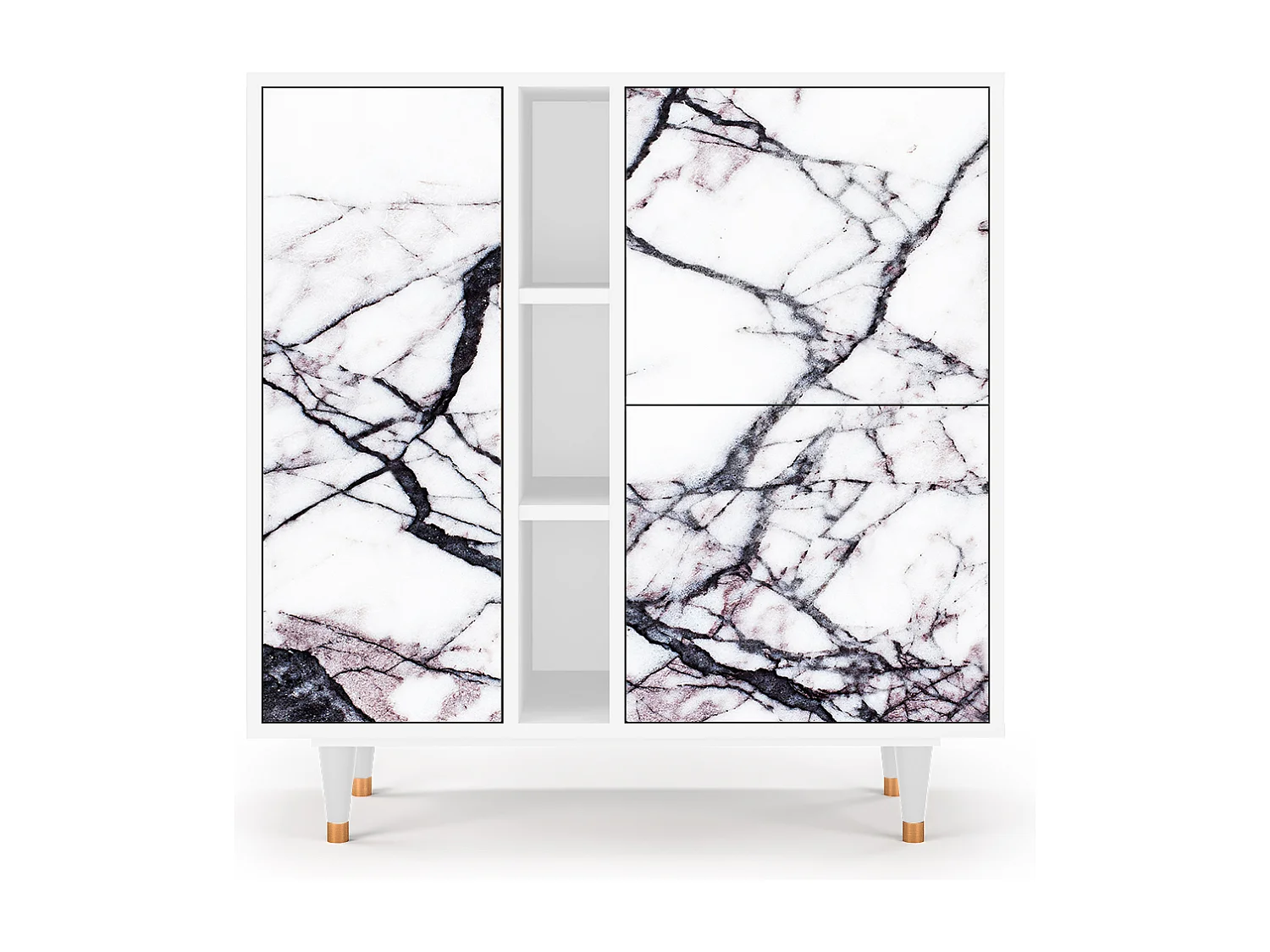 Aparador - 94х96х41 cm - BS5 - Raven Marble, Blanco