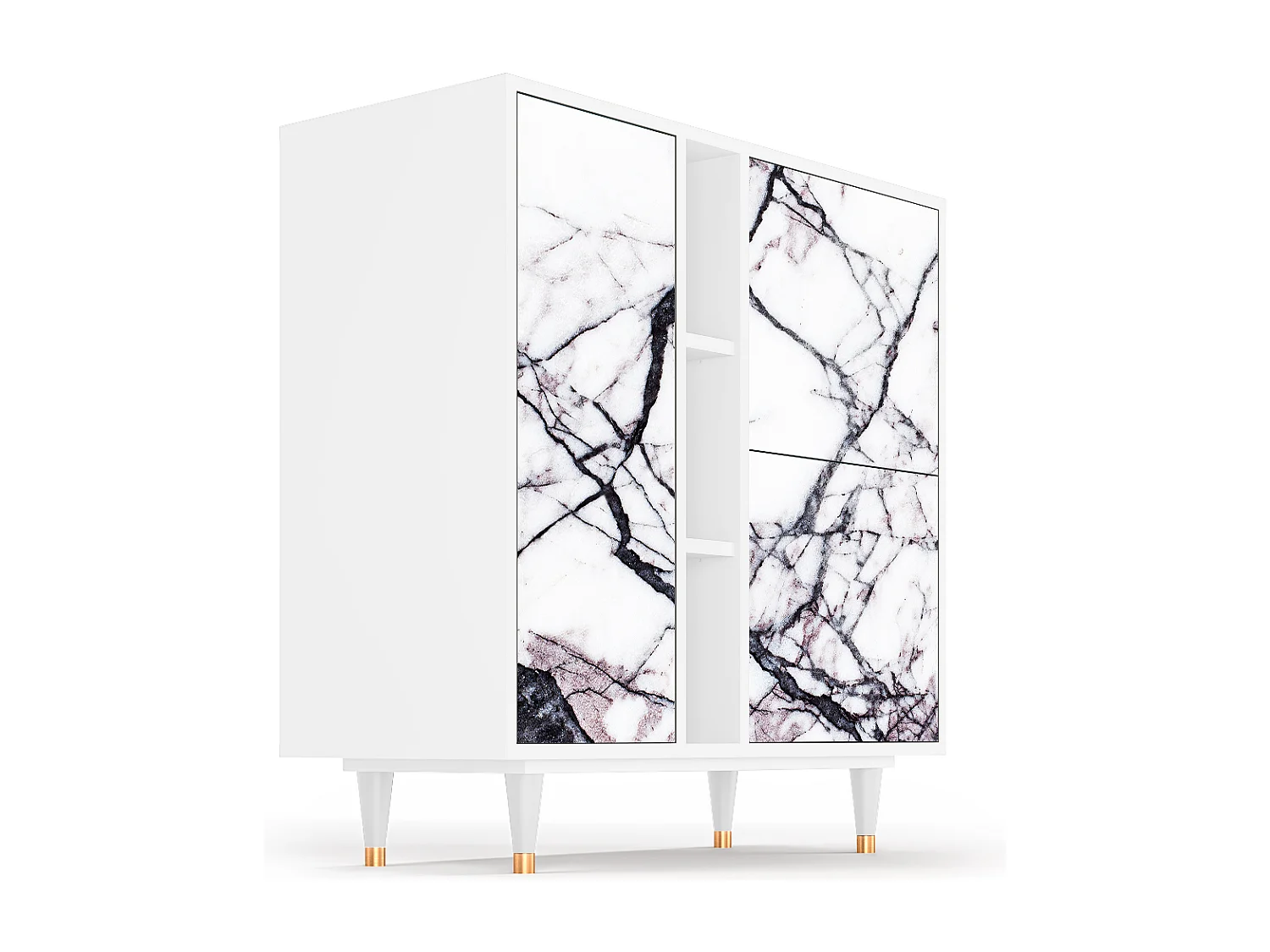 Buffet - 94х96х41 cm - BS5 - Raven Marble, Blanc