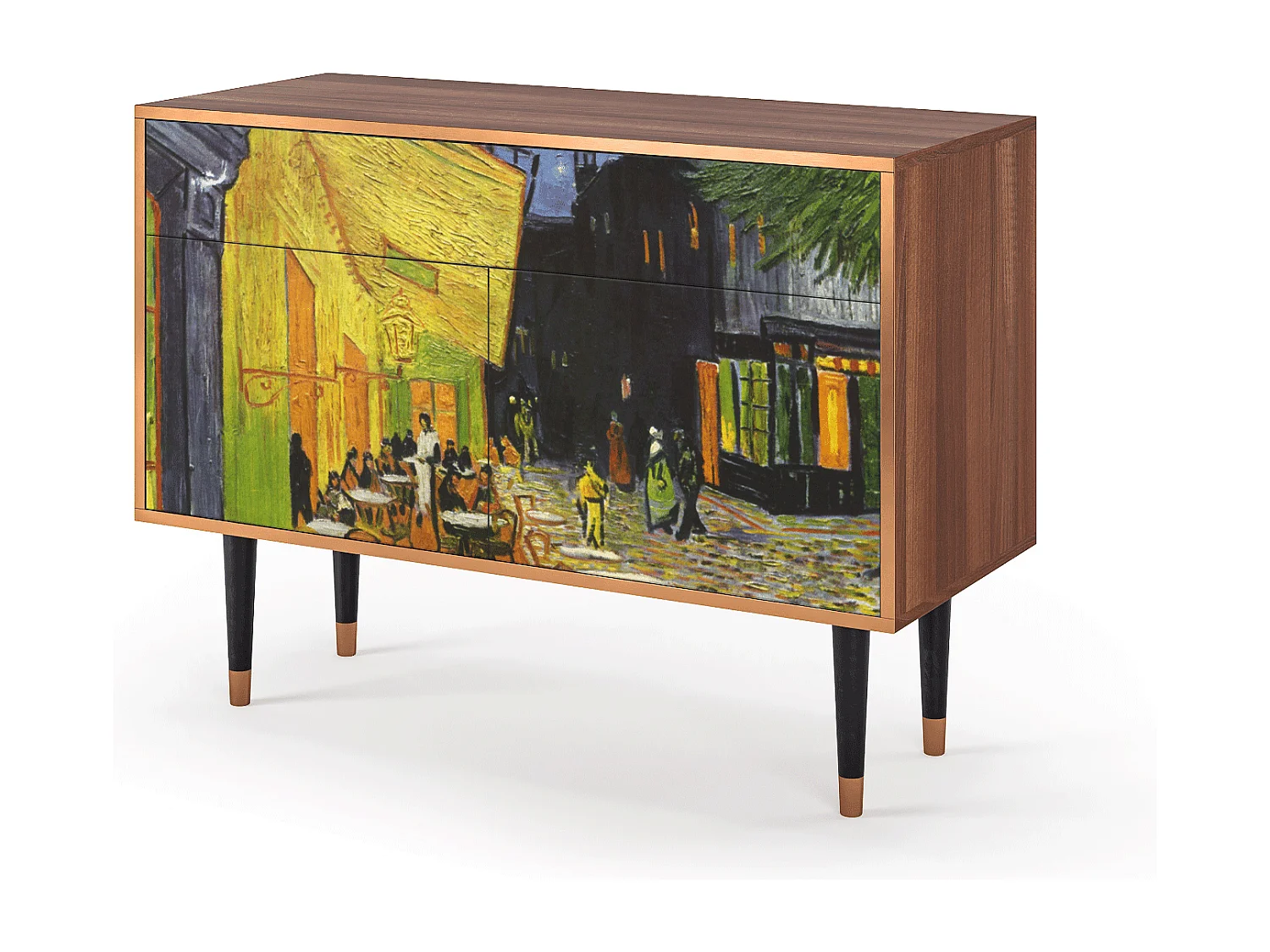 Kredens - 115x85x48 cm - BS4 - Café Terrace at Night, Orzech