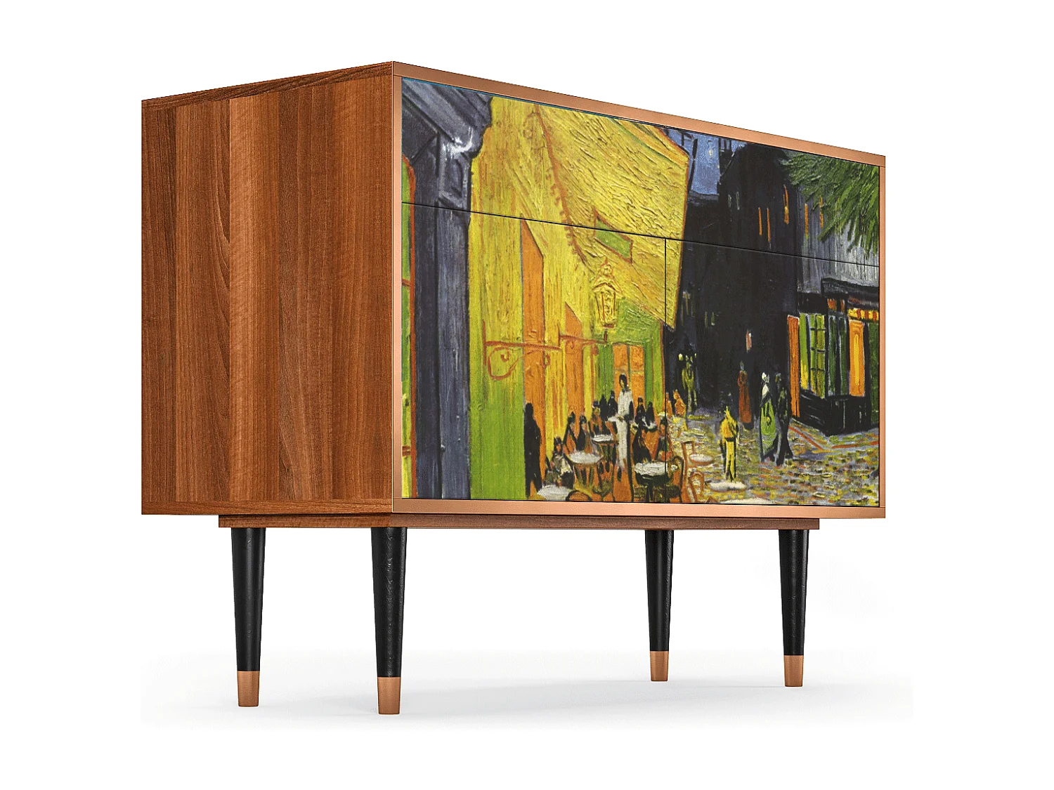 Kredens - 115x85x48 cm - BS4 - Café Terrace at Night, Orzech