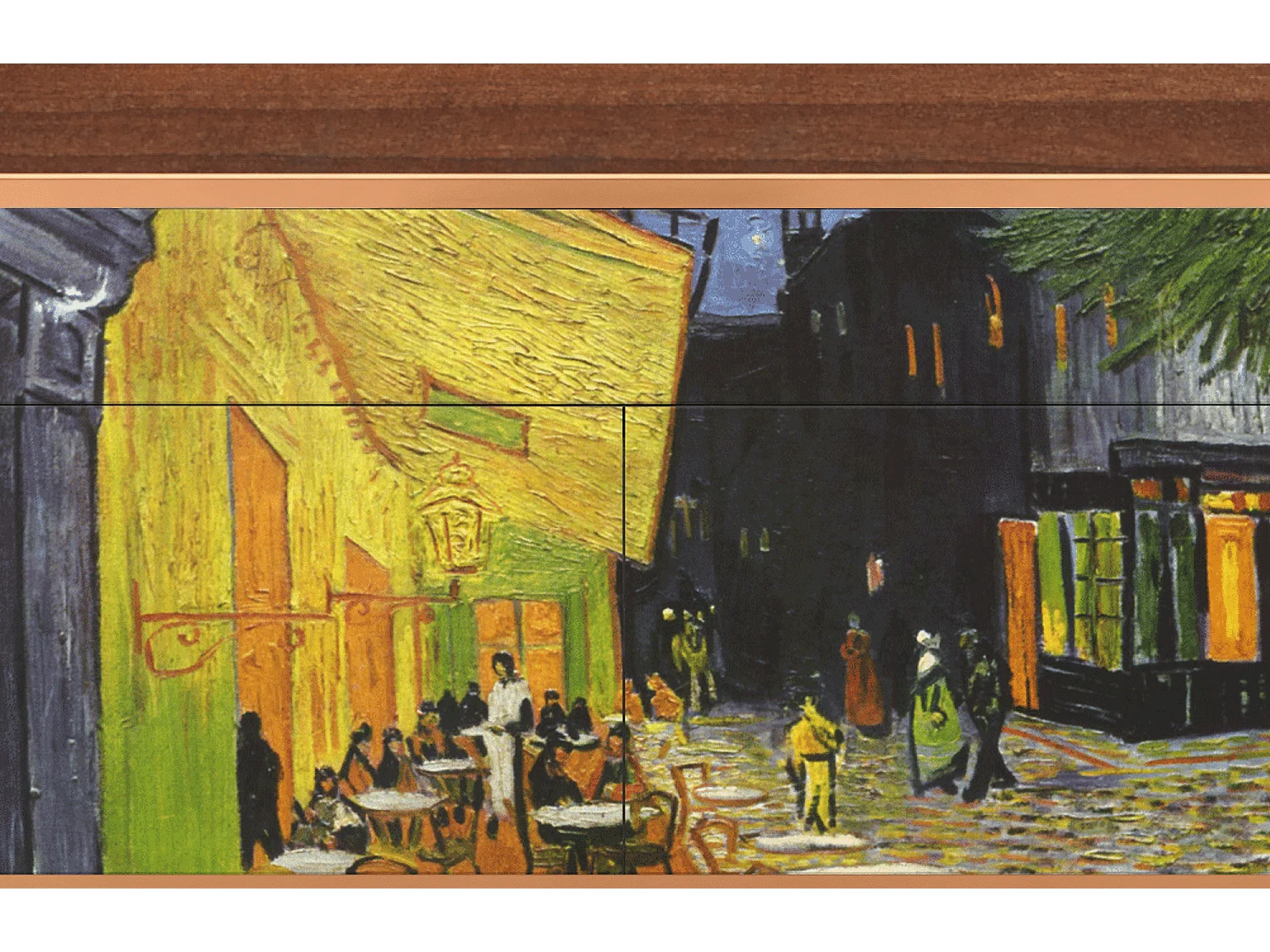 Kredens - 115x85x48 cm - BS4 - Café Terrace at Night, Orzech