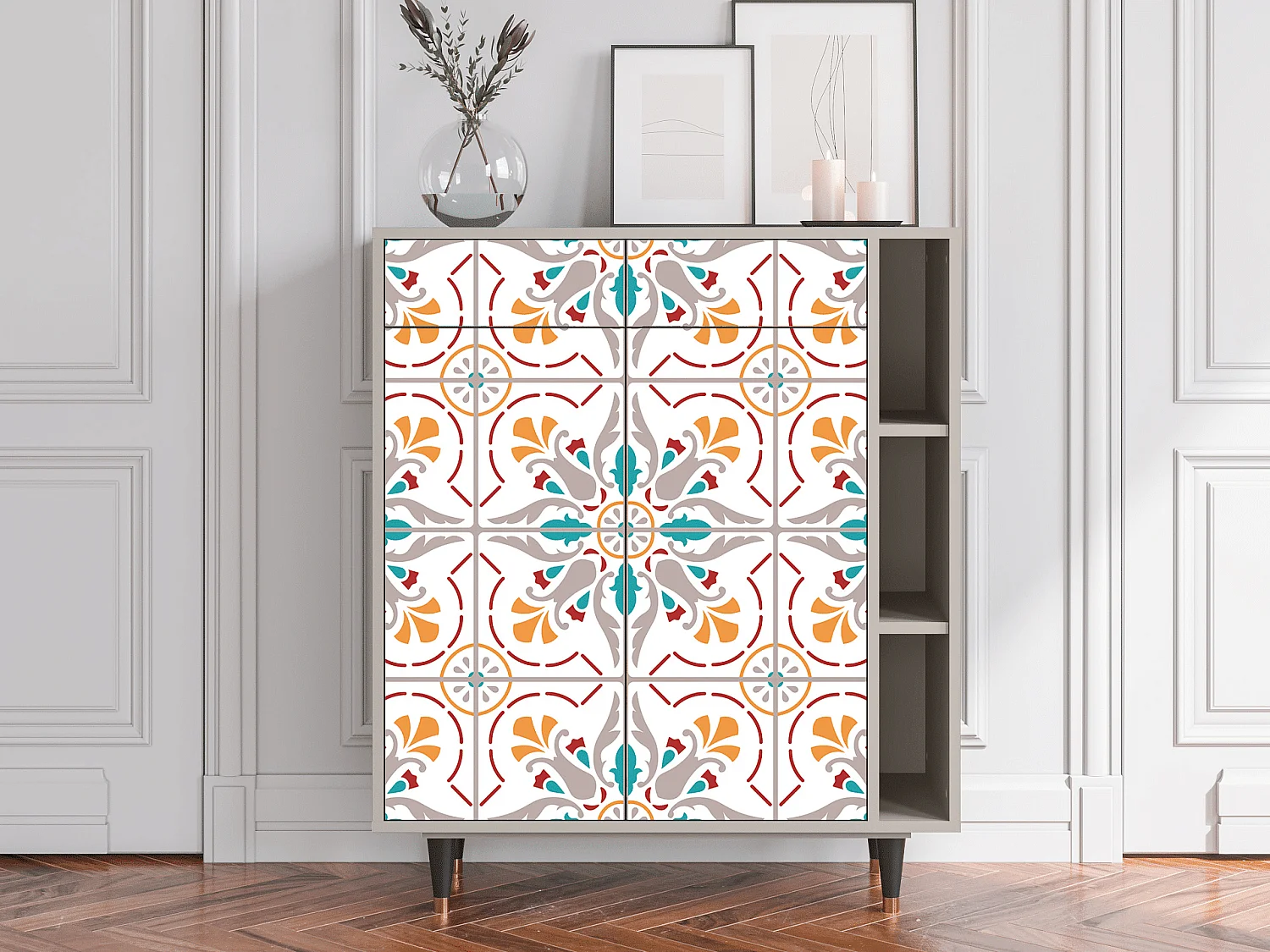 Kredens - 96х110х41 cm - BS6 - Spring Ceramics, Piaskowy