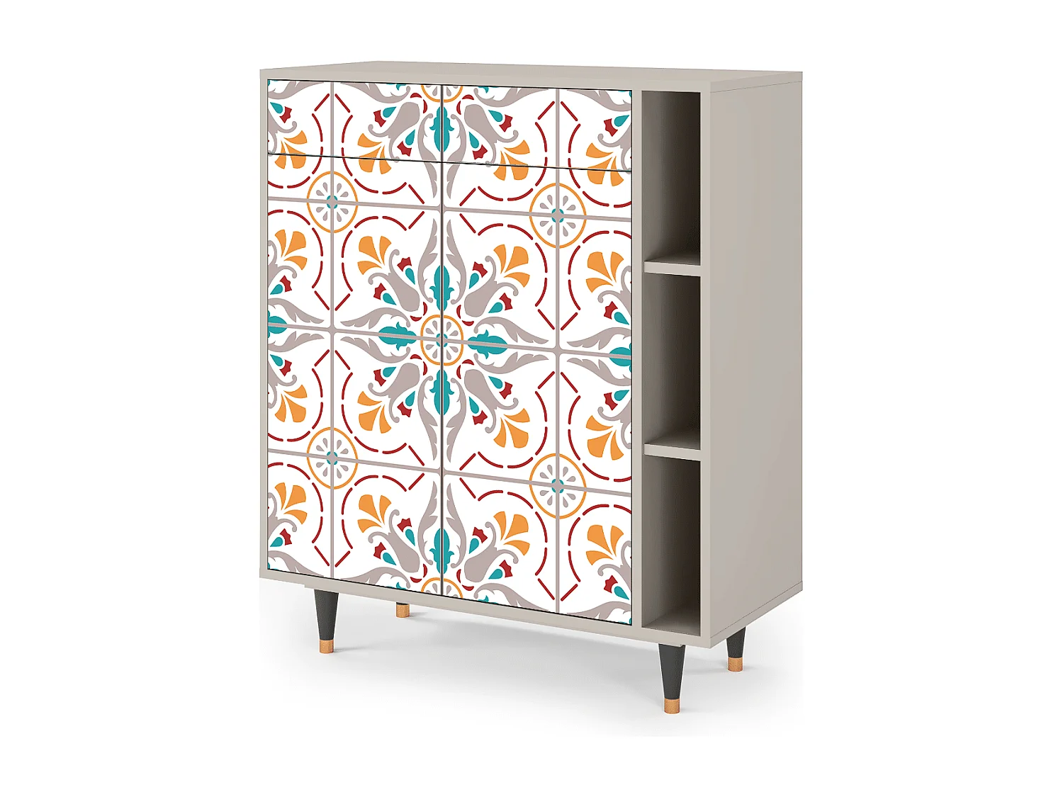 Kredens - 96х110х41 cm - BS6 - Spring Ceramics, Piaskowy