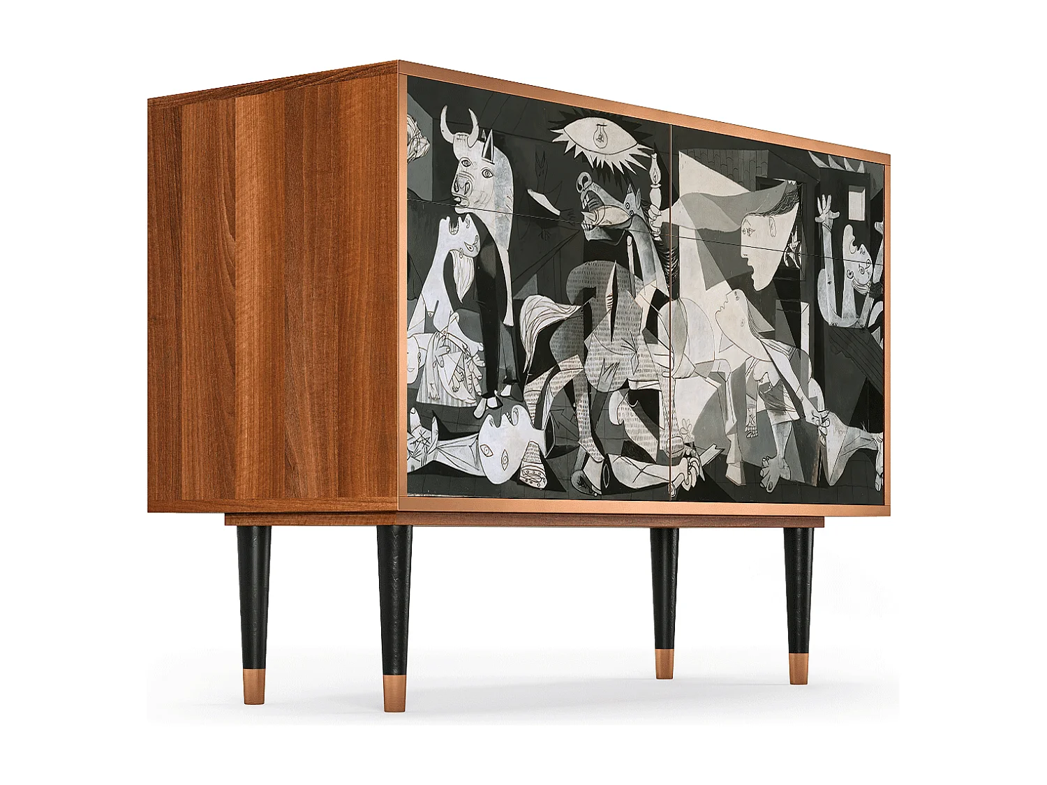 Buffet - 115x85x48 cm - BS4 - Guernica by Picasso, Noyer