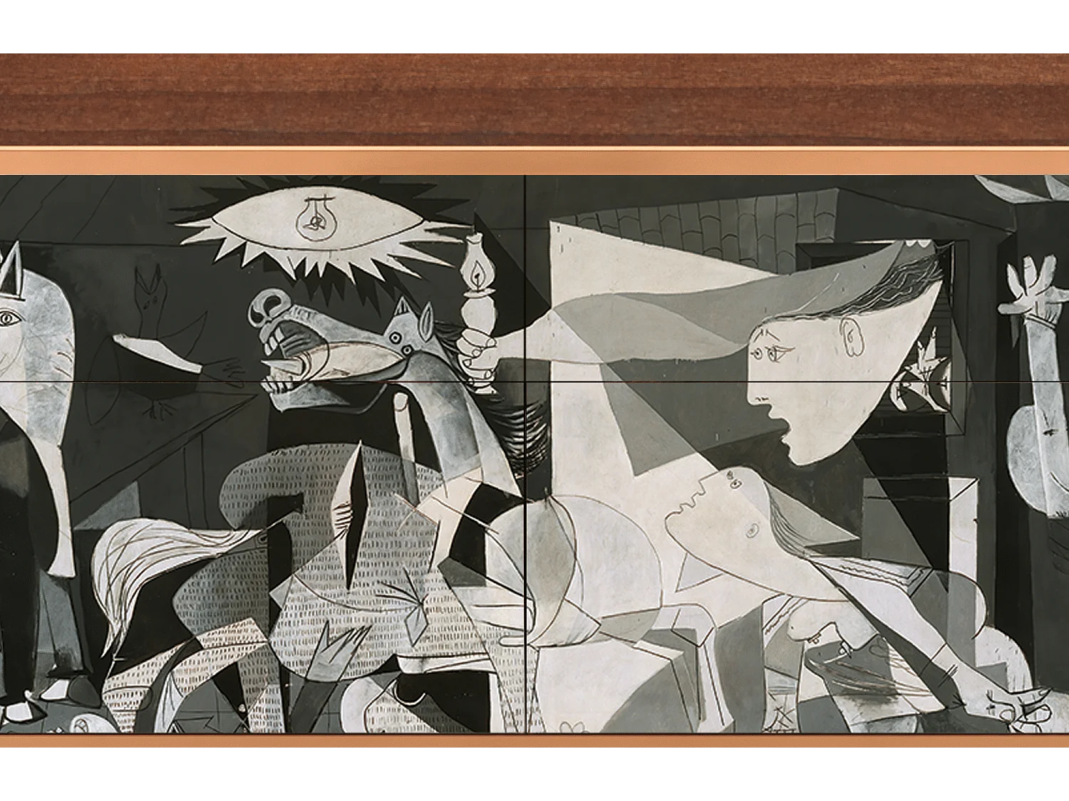 Kredens - 115x85x48 cm - BS4 - Guernica by Picasso, Orzech