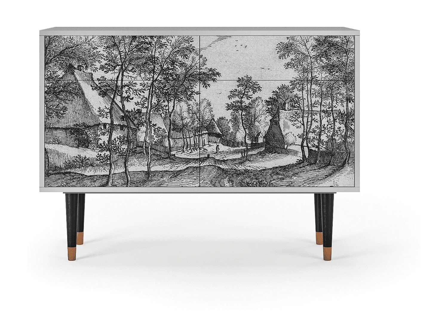 Credenza - 115x85x48 cm - BS4 - Village Road, Grigio