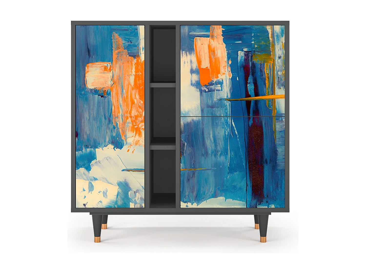 Dressoir - 94х96х41 cm - BS5 - Abstract Expressionism, Antraciet