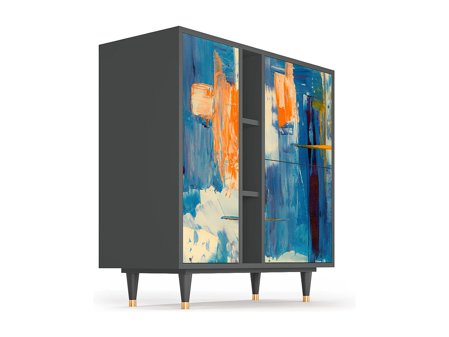 Dressoir - 94х96х41 cm - BS5 - Abstract Expressionism, Antraciet