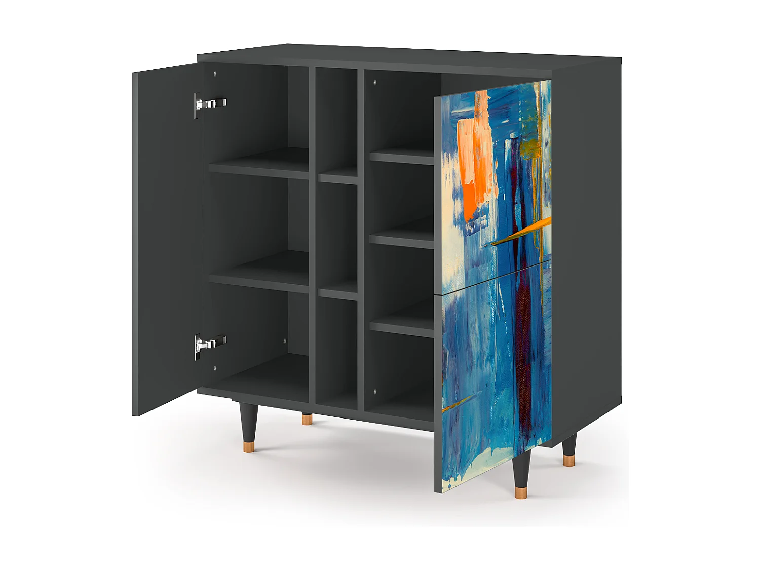 Dressoir - 94х96х41 cm - BS5 - Abstract Expressionism, Antraciet