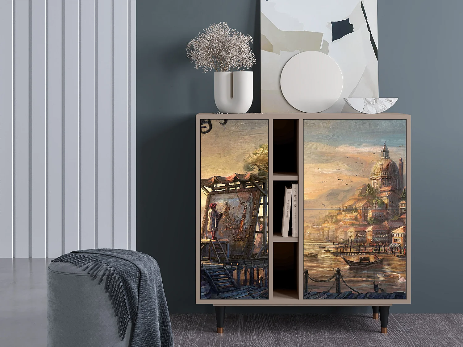 Kredens - 94х96х41 cm - BS5 - Venice, Latte