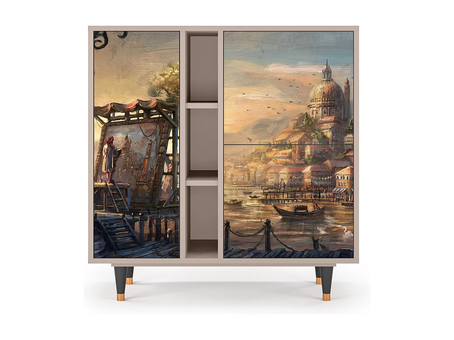 Kredens - 94х96х41 cm - BS5 - Venice, Latte