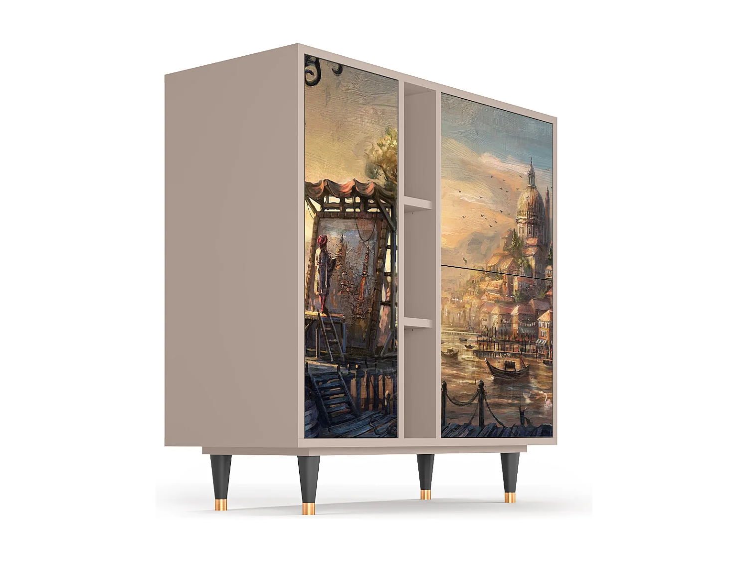 Kredens - 94х96х41 cm - BS5 - Venice, Latte