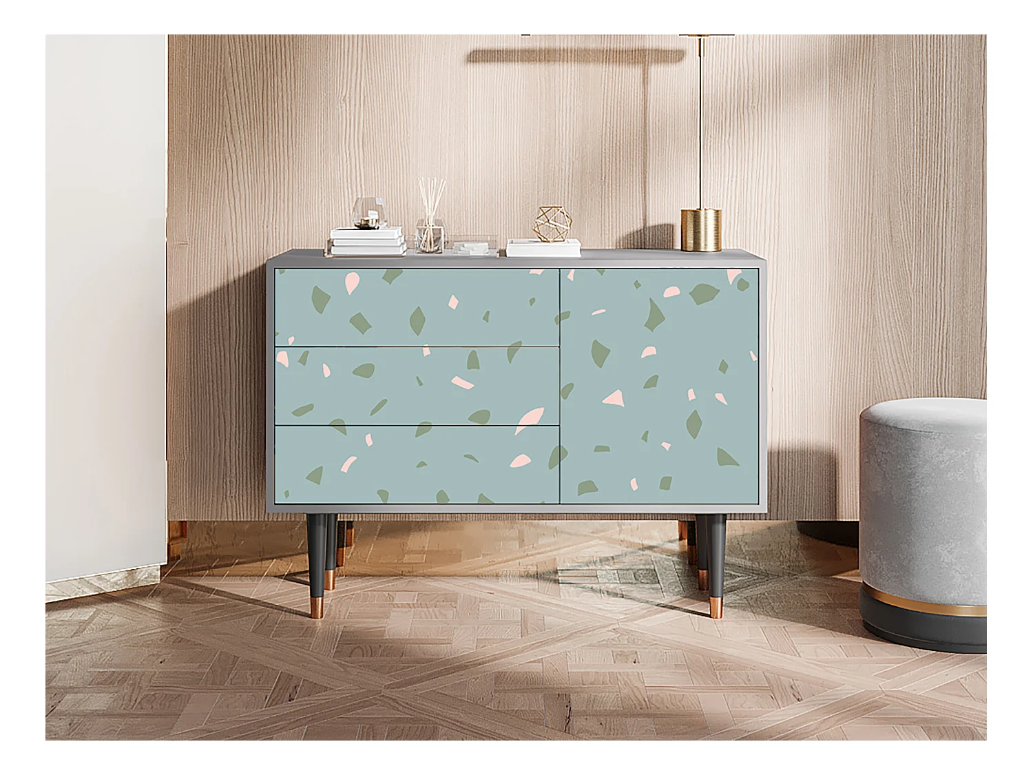 Buffet - 115х84х41 cm - S3 - Blue Drops, Gris