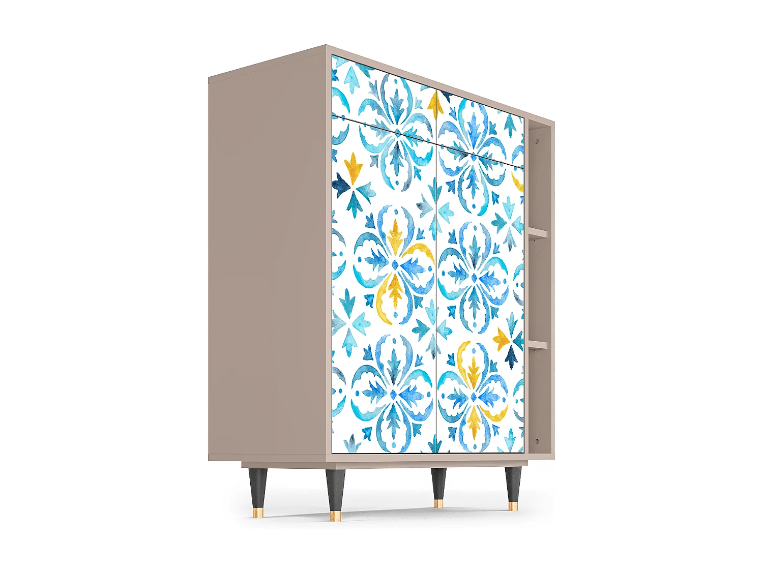 Kredens - 96х110х41 cm - BS6 - Lisbon Flover, Latte