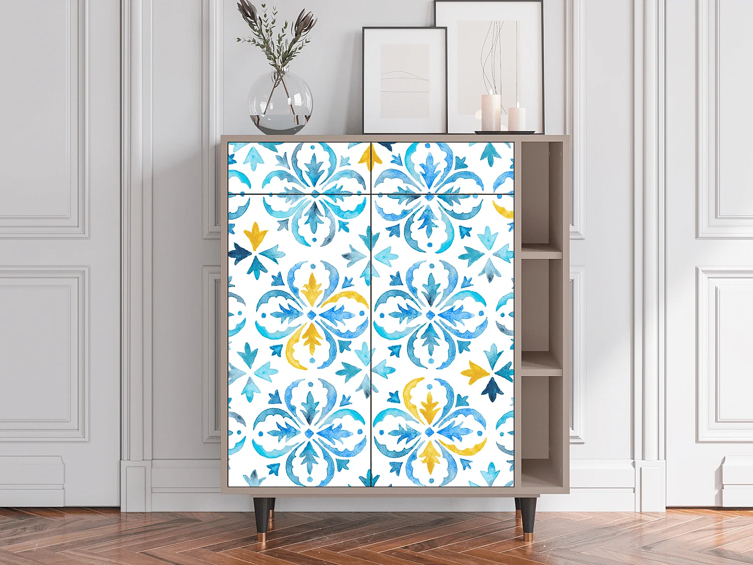 Credenza - 96х110х41 cm - BS6 - Lisbon Flover, Latte