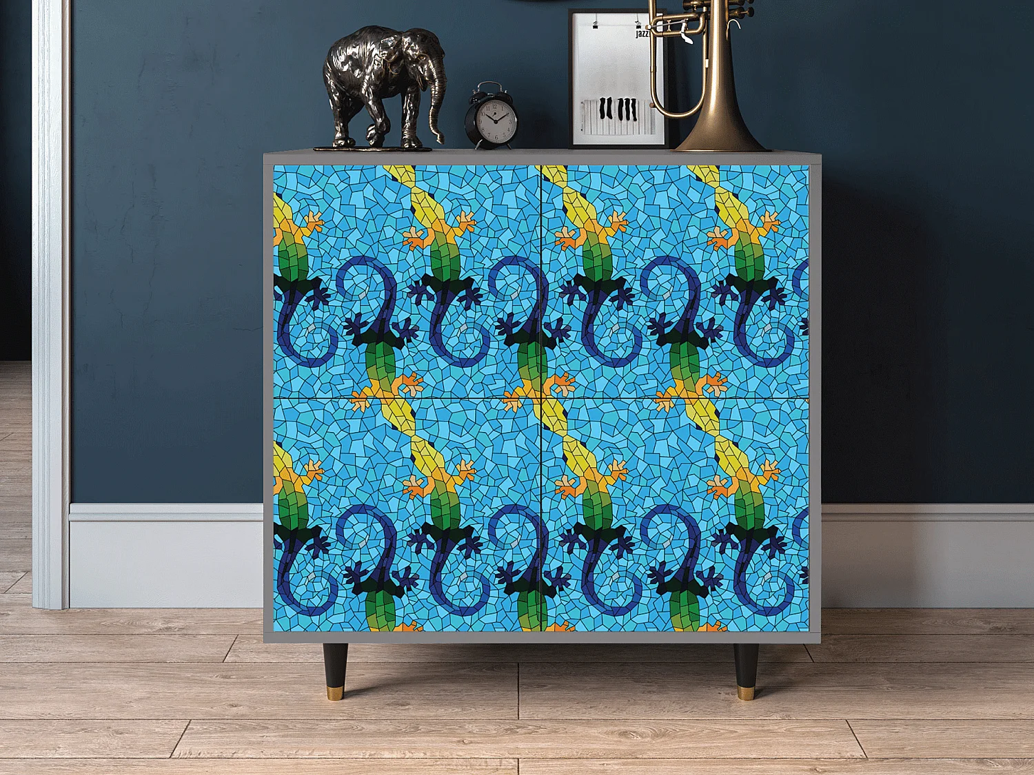 Buffet - 94x96x48 cm - BS3 - Gaudi's Lizard, Gris