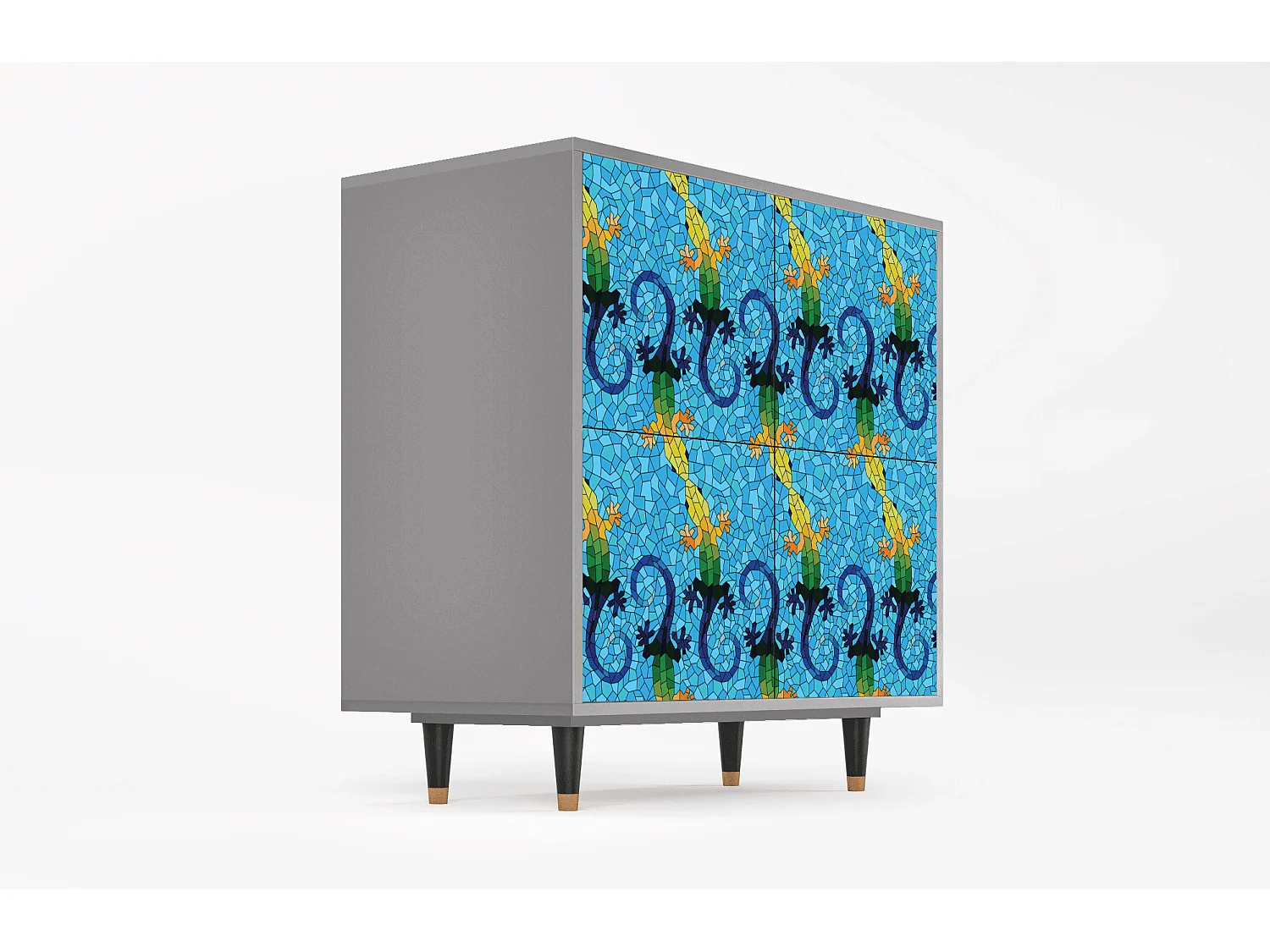 Buffet - 94x96x48 cm - BS3 - Gaudi's Lizard, Gris