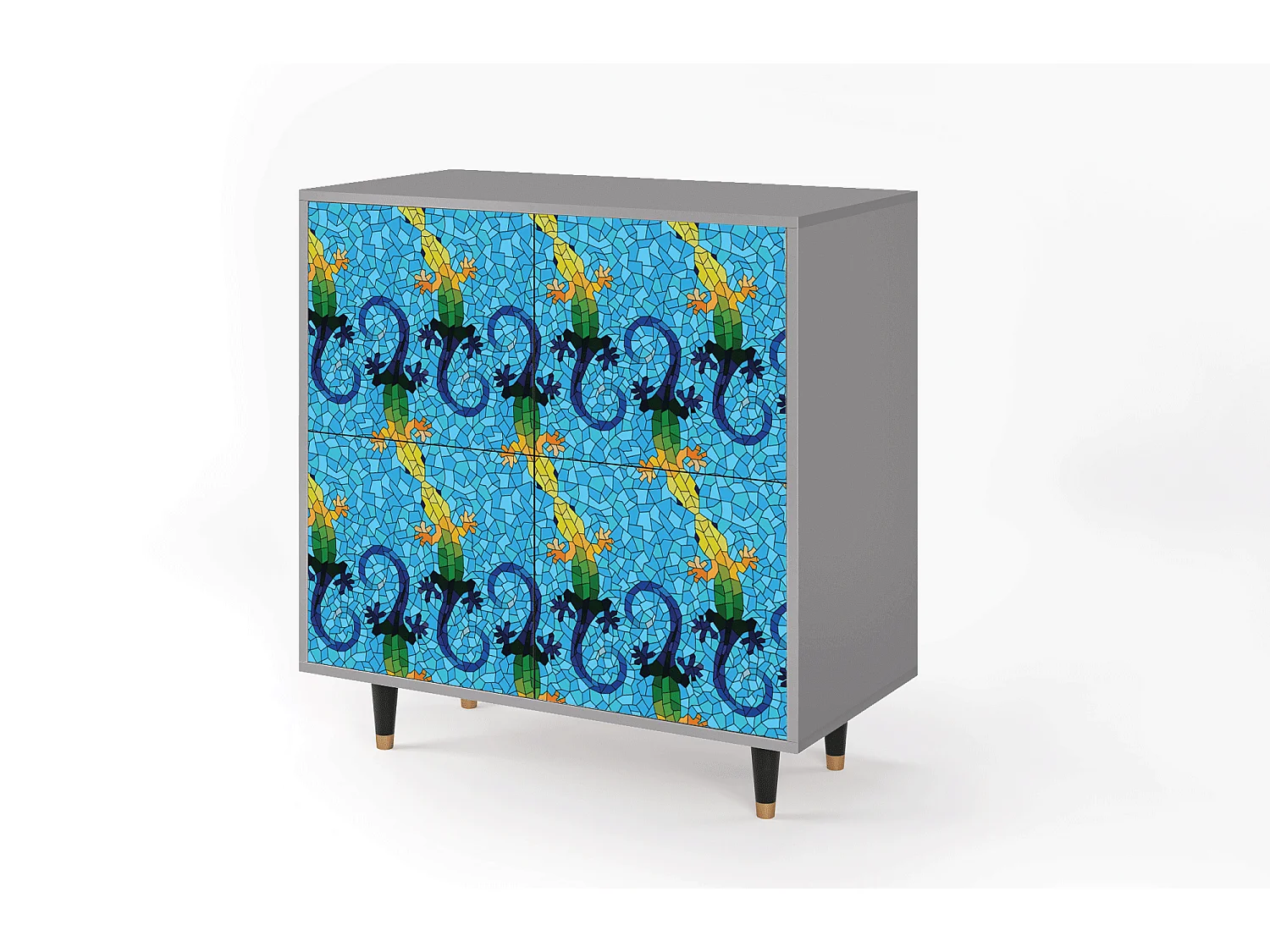 Buffet - 94x96x48 cm - BS3 - Gaudi's Lizard, Gris