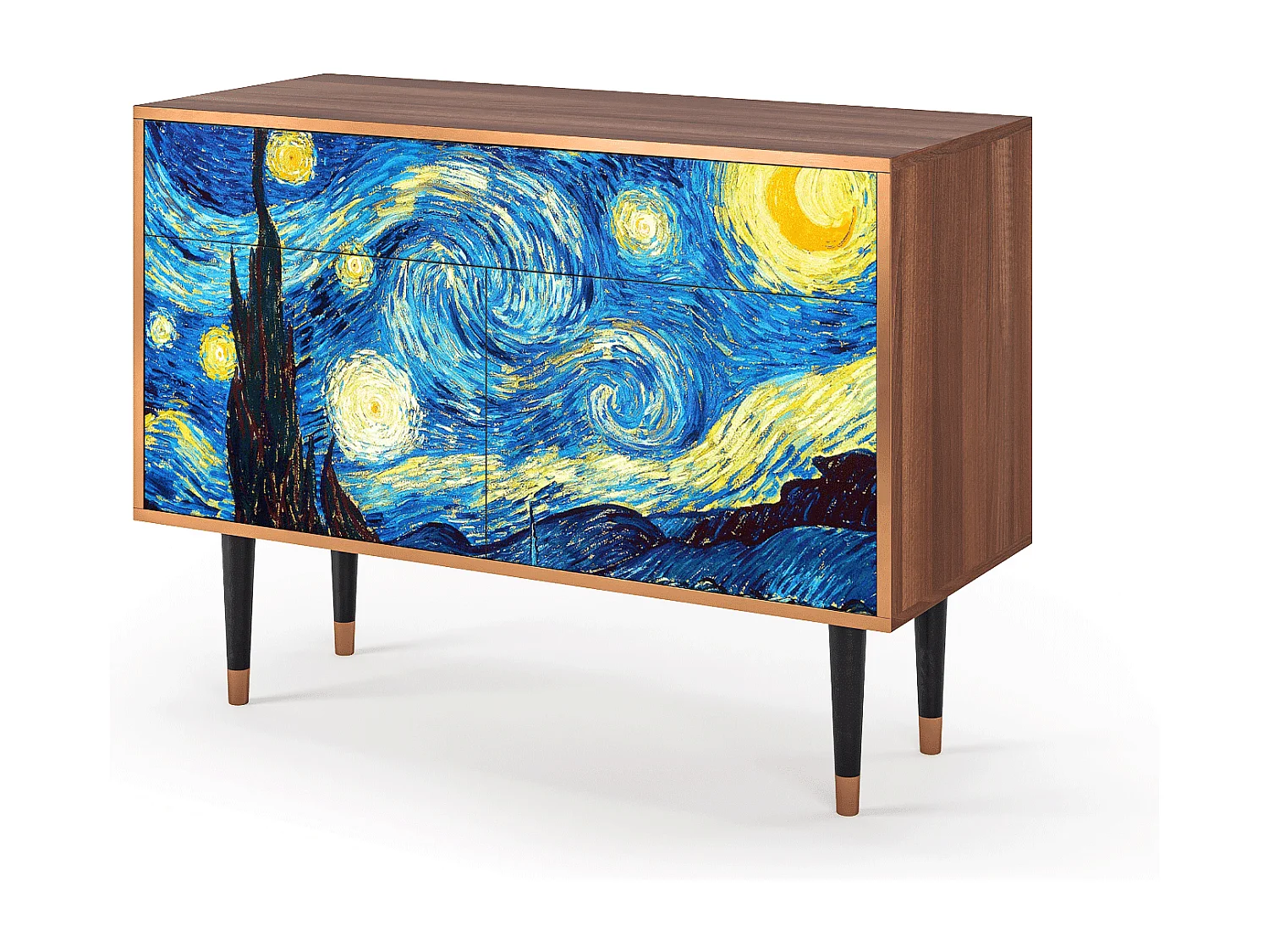 Dressoir - 115x85x48 cm - BS4 - The Starry Night  , Walnoot