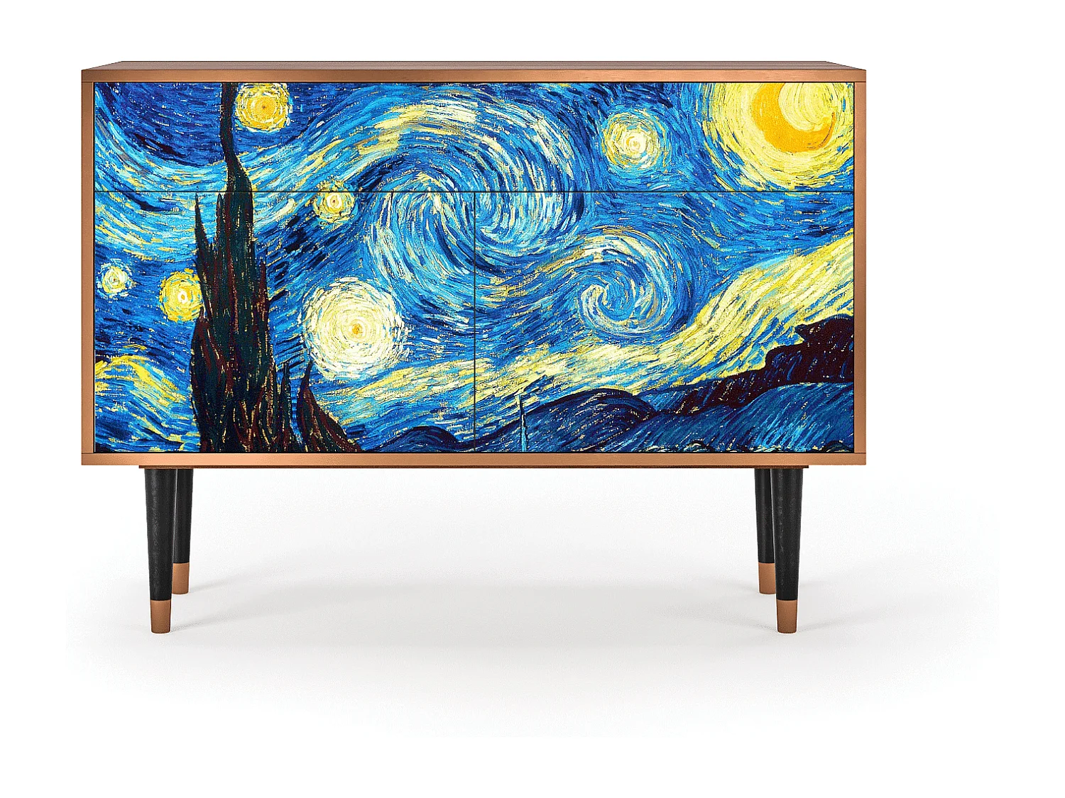 Buffet - 115x85x48 cm - BS4 - The Starry Night  , Noyer