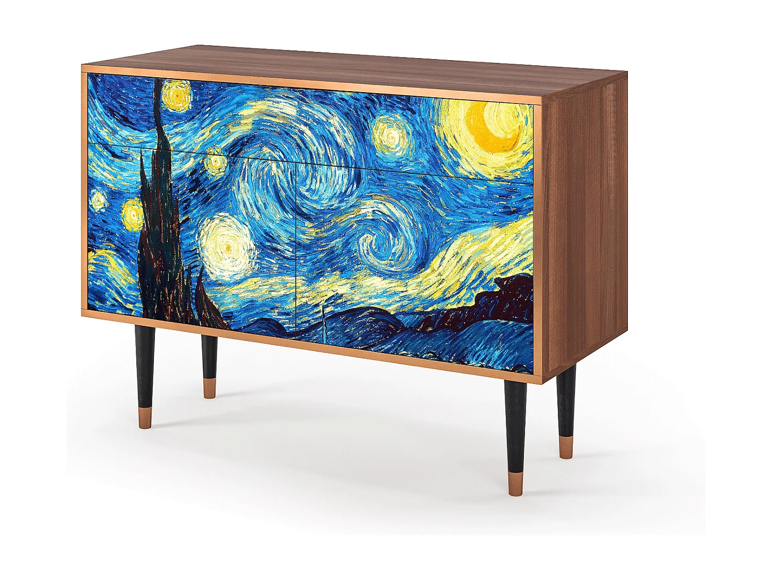 Buffet - 115x85x48 cm - BS4 - The Starry Night  , Noyer