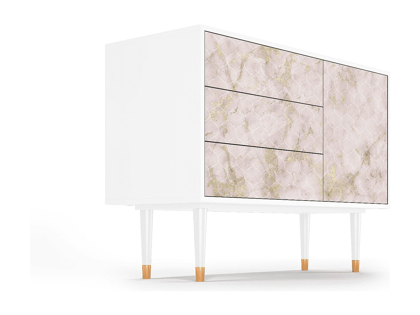 Buffet - 115х84х41 cm - S3 - Dirty Roses, Blanc