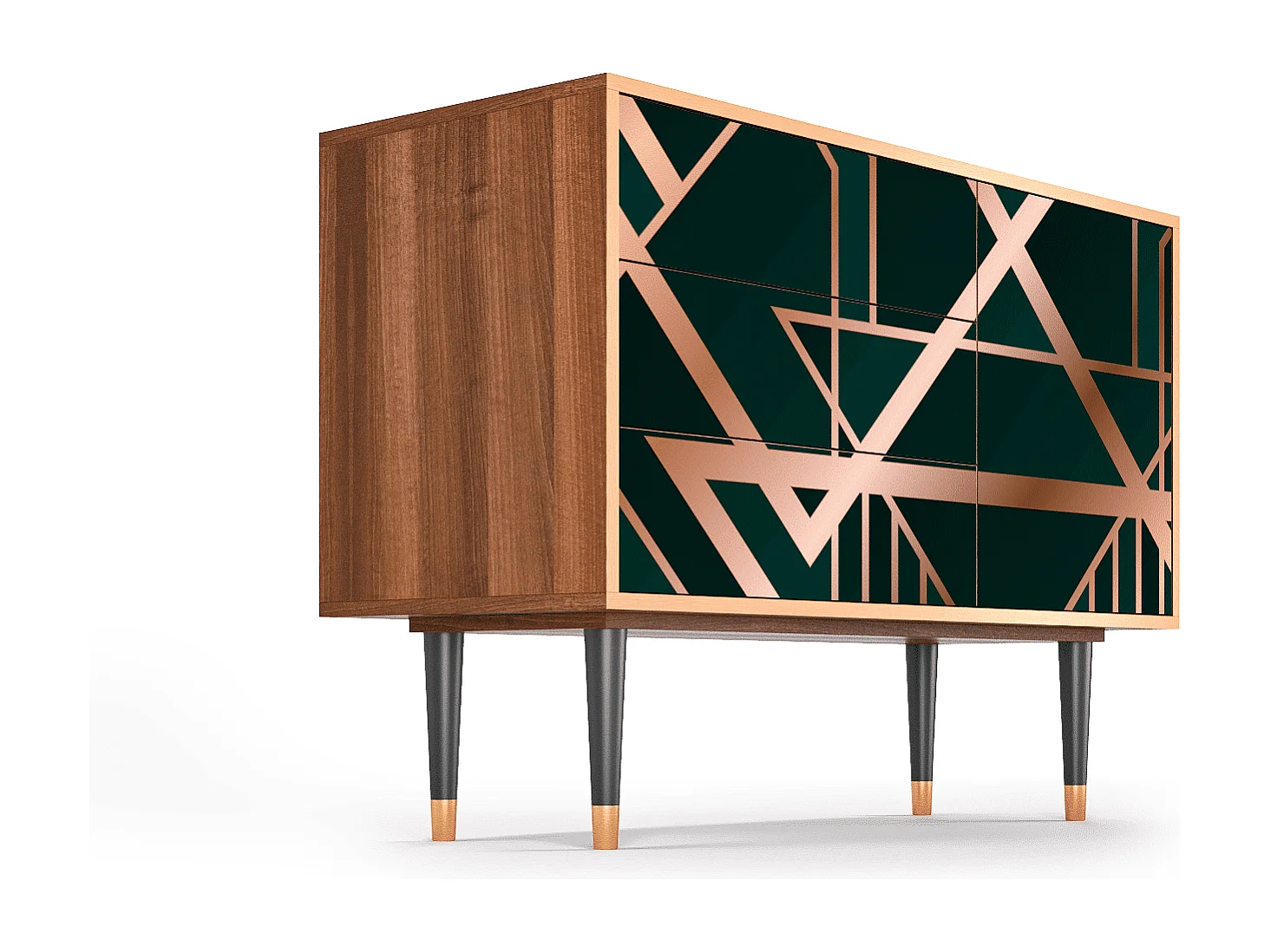 Credenza - 115х84х41 cm - S3 - Emerald Gatsby, Noce