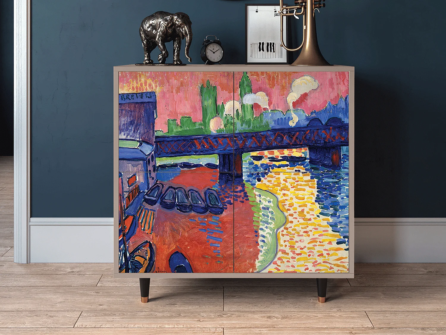 Buffet - 94x96x48 cm - BS3 - Charing Cross Bridge, Latte