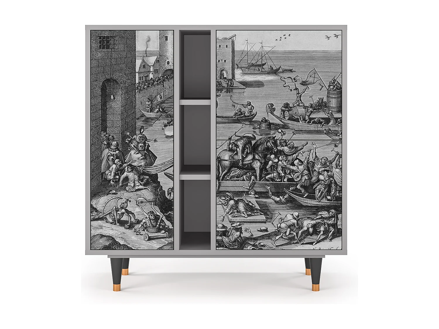 Credenza - 94х96х41 cm - BS5 - Saint Martin, Grigio