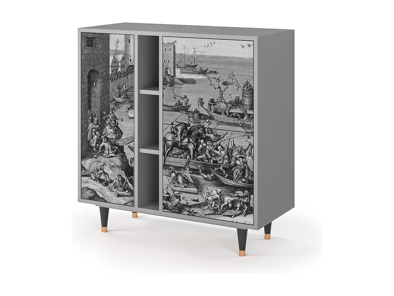 Credenza - 94х96х41 cm - BS5 - Saint Martin, Grigio