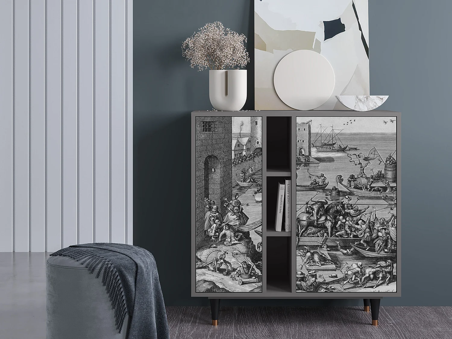 Dressoir - 94х96х41 cm - BS5 - Saint Martin, Grijs