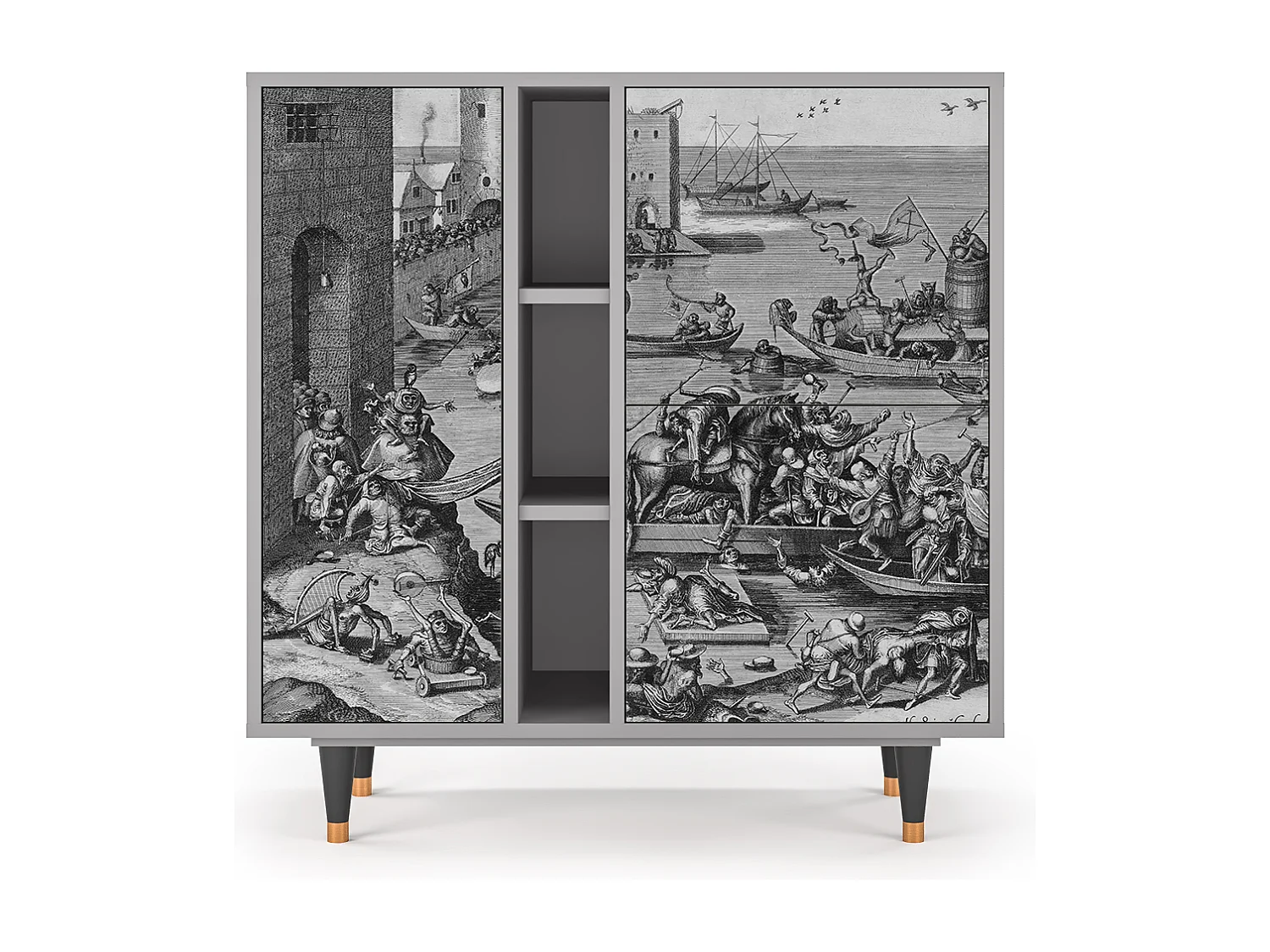 Buffet - 94х96х41 cm - BS5 - Saint Martin, Gris