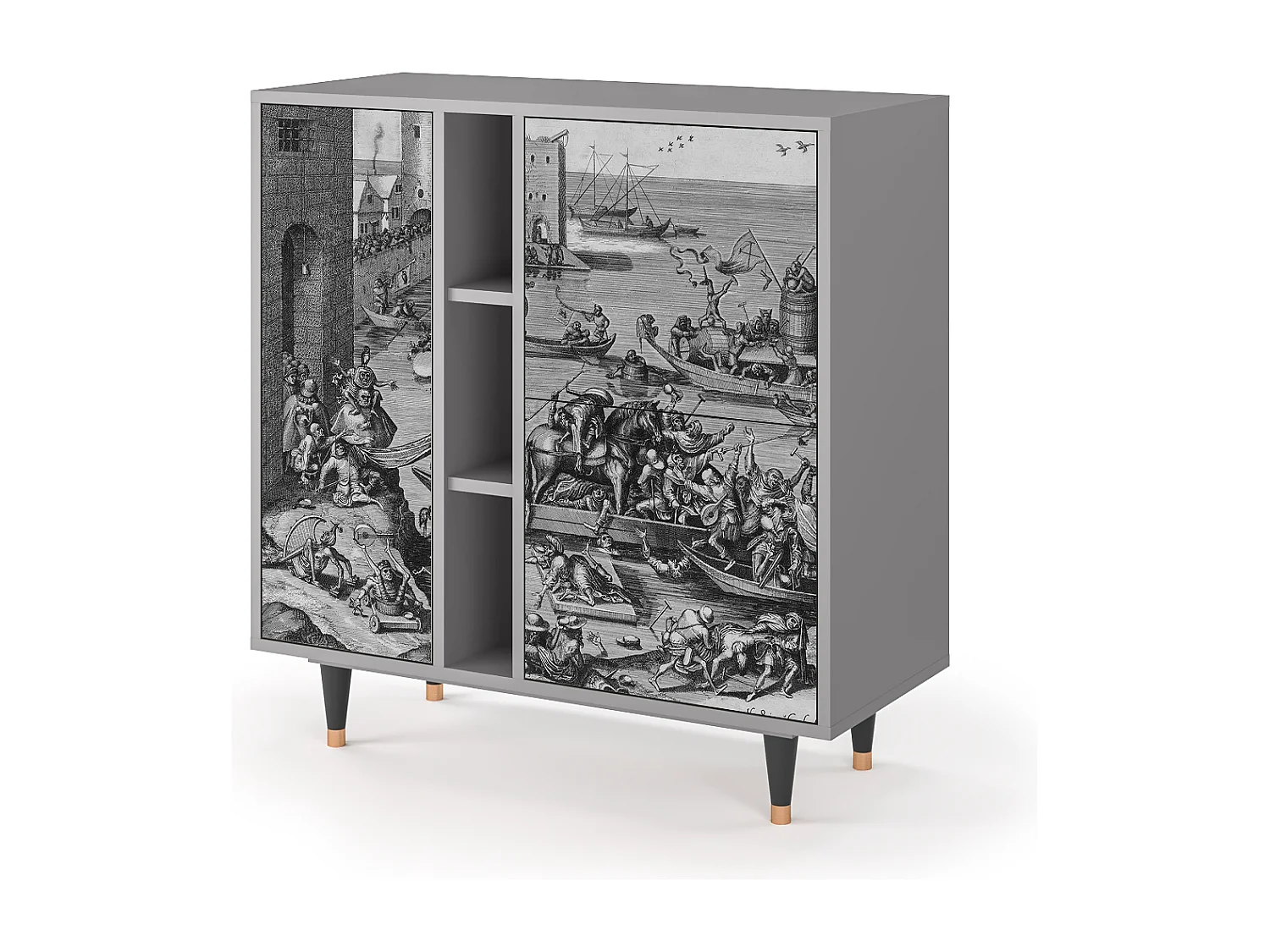 Buffet - 94х96х41 cm - BS5 - Saint Martin, Gris