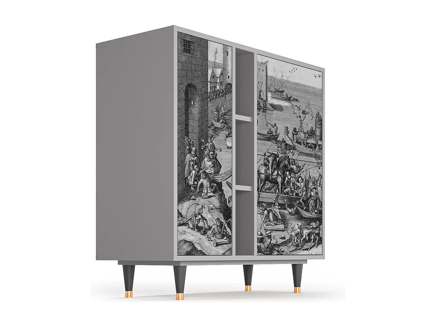 Buffet - 94х96х41 cm - BS5 - Saint Martin, Gris