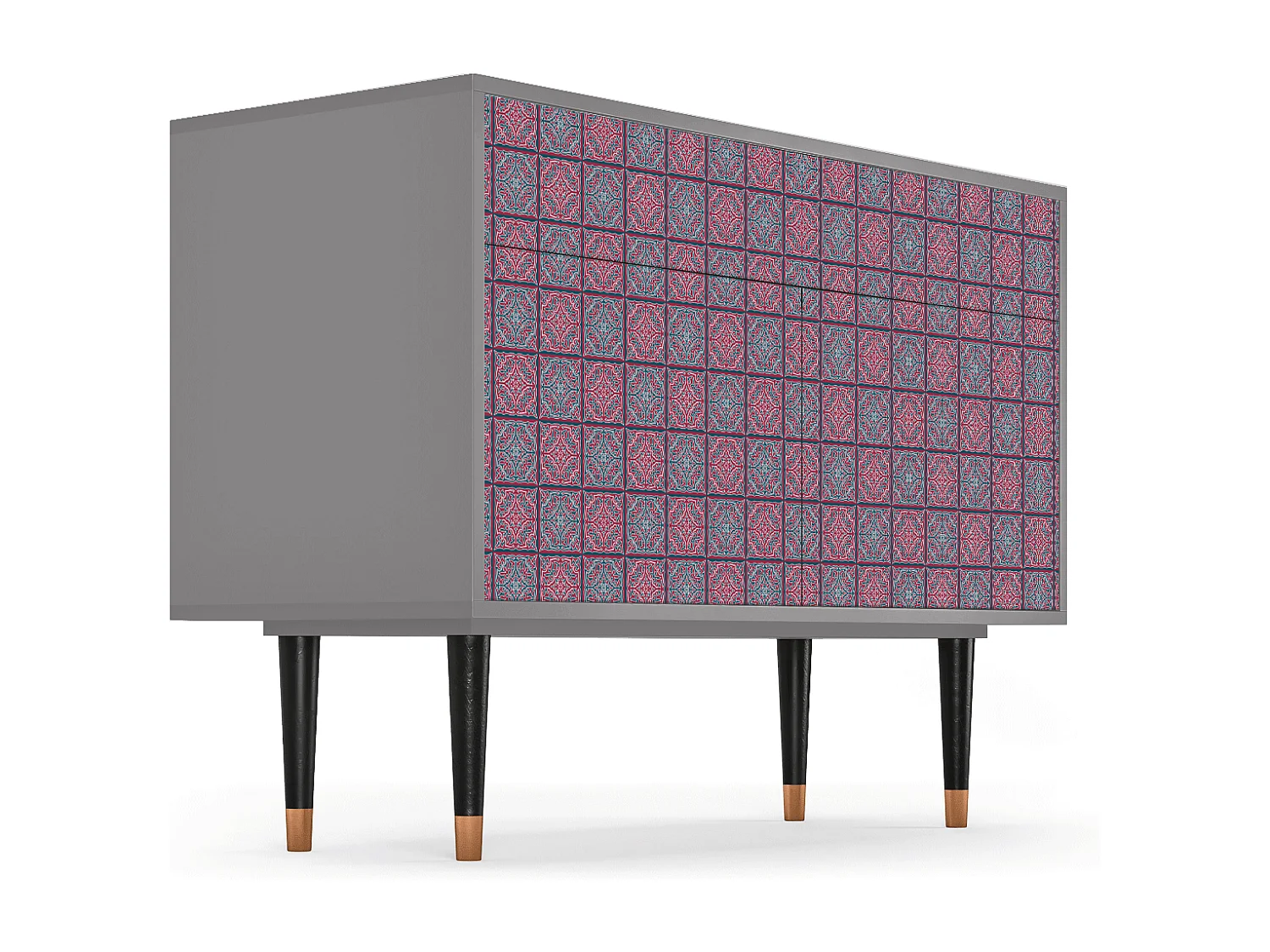 Sideboard - 115x85x48 cm - BS4 - Riviera Mosaic, Grau