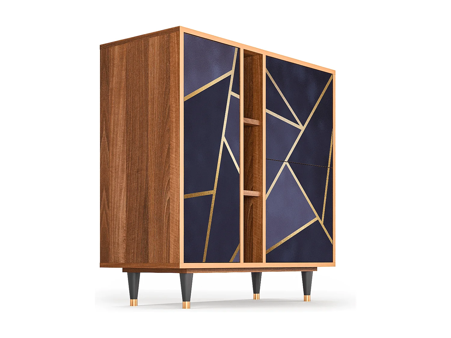 Kredens - 94х96х41 cm - BS5 - The Amethyst, Orzech