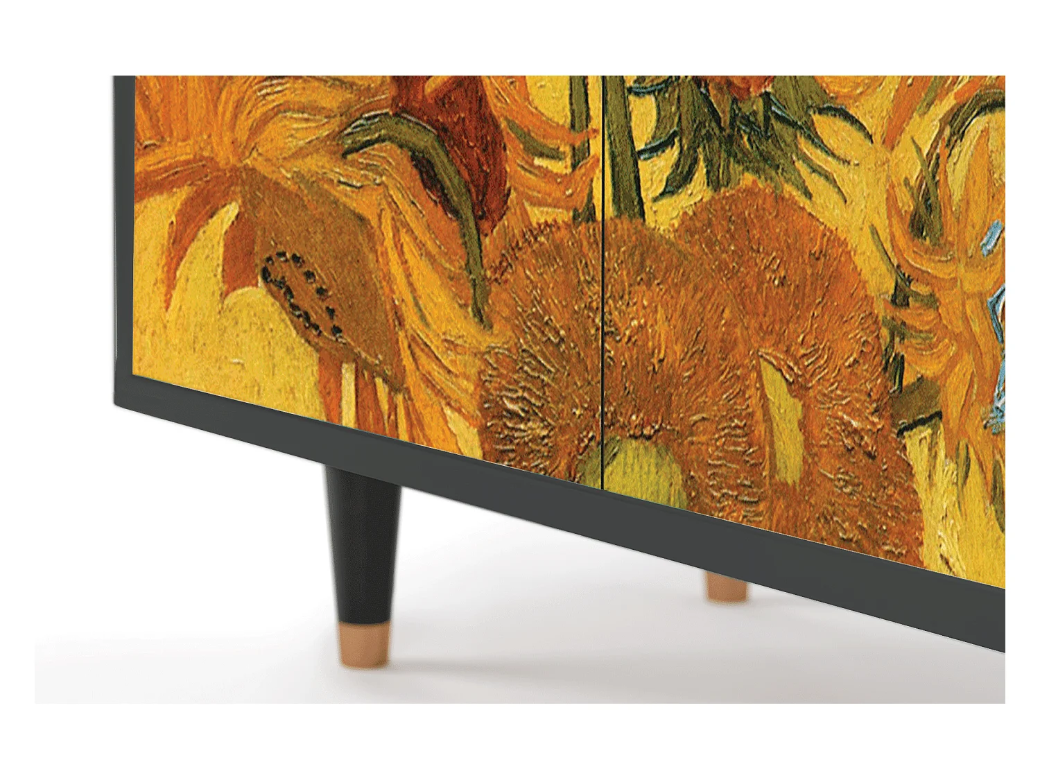 Kredens - 94x96x48 cm - BS3 - Sunflowers, Antracyt