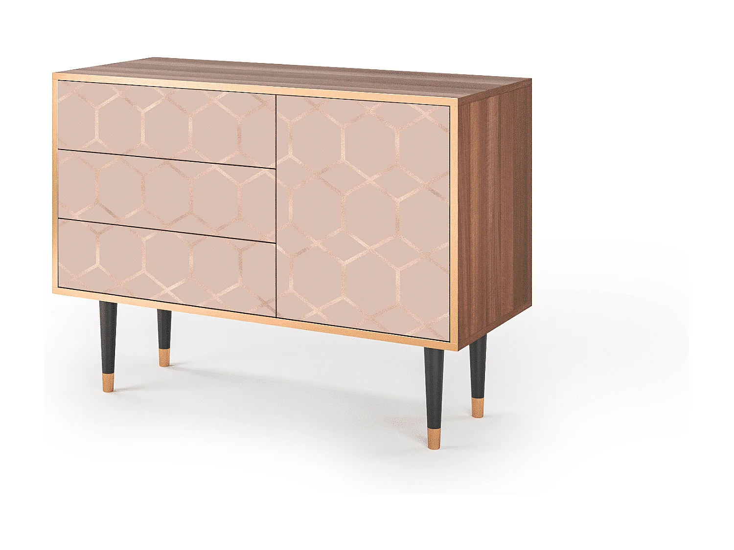 Buffet - 115х84х41 cm - S3 - Rose Honeycomb, Noyer