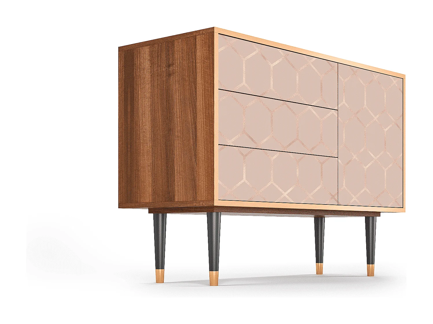 Buffet - 115х84х41 cm - S3 - Rose Honeycomb, Noyer