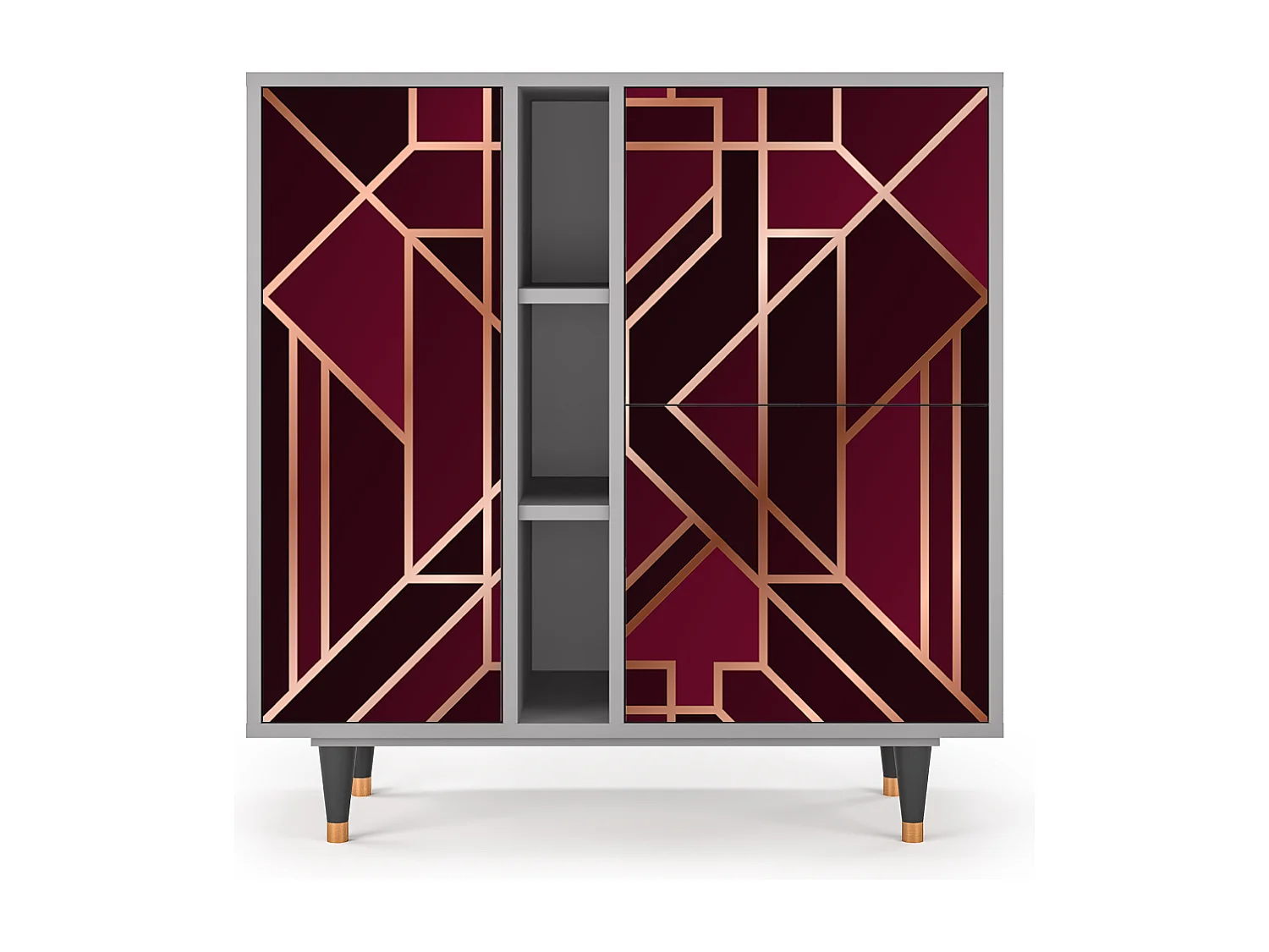 Kredens - 94х96х41 cm - BS5 - Burgundy Jewelery, Szary