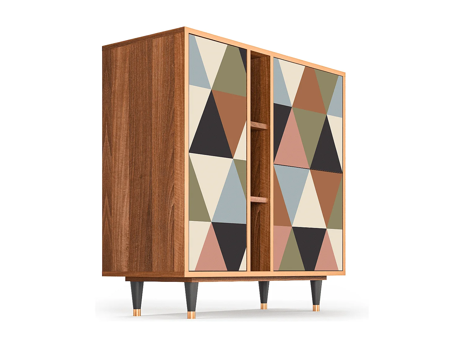 Credenza - 94х96х41 cm - BS5 - Royal Triangles, Noce