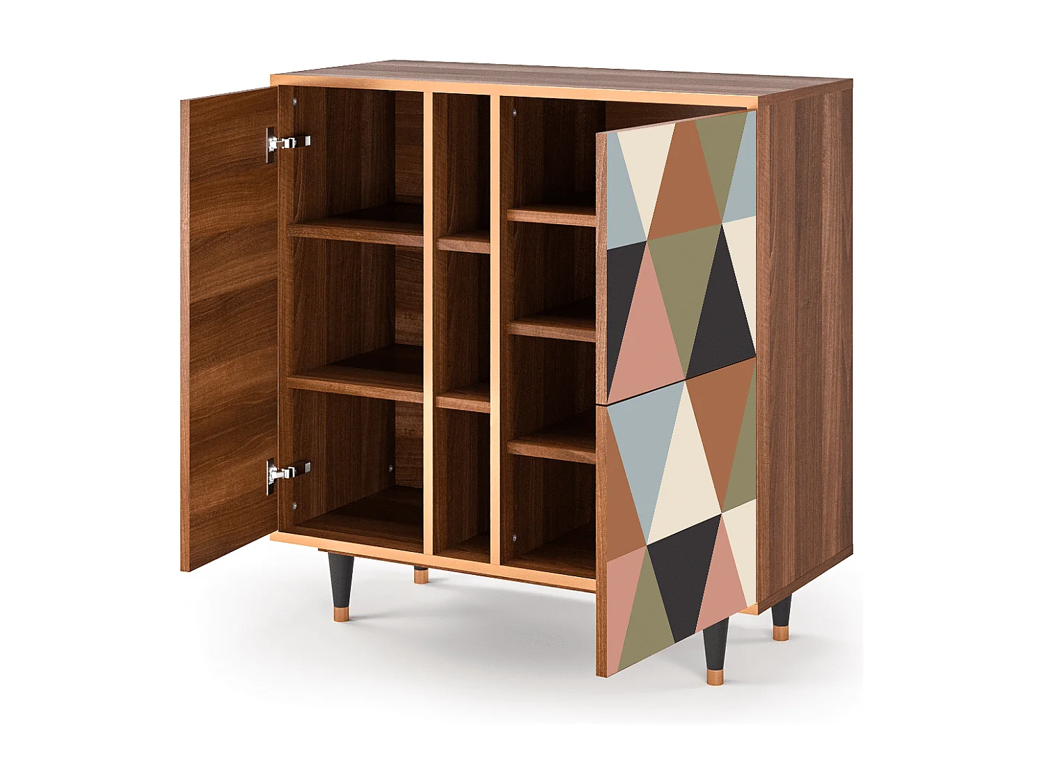 Credenza - 94х96х41 cm - BS5 - Royal Triangles, Noce