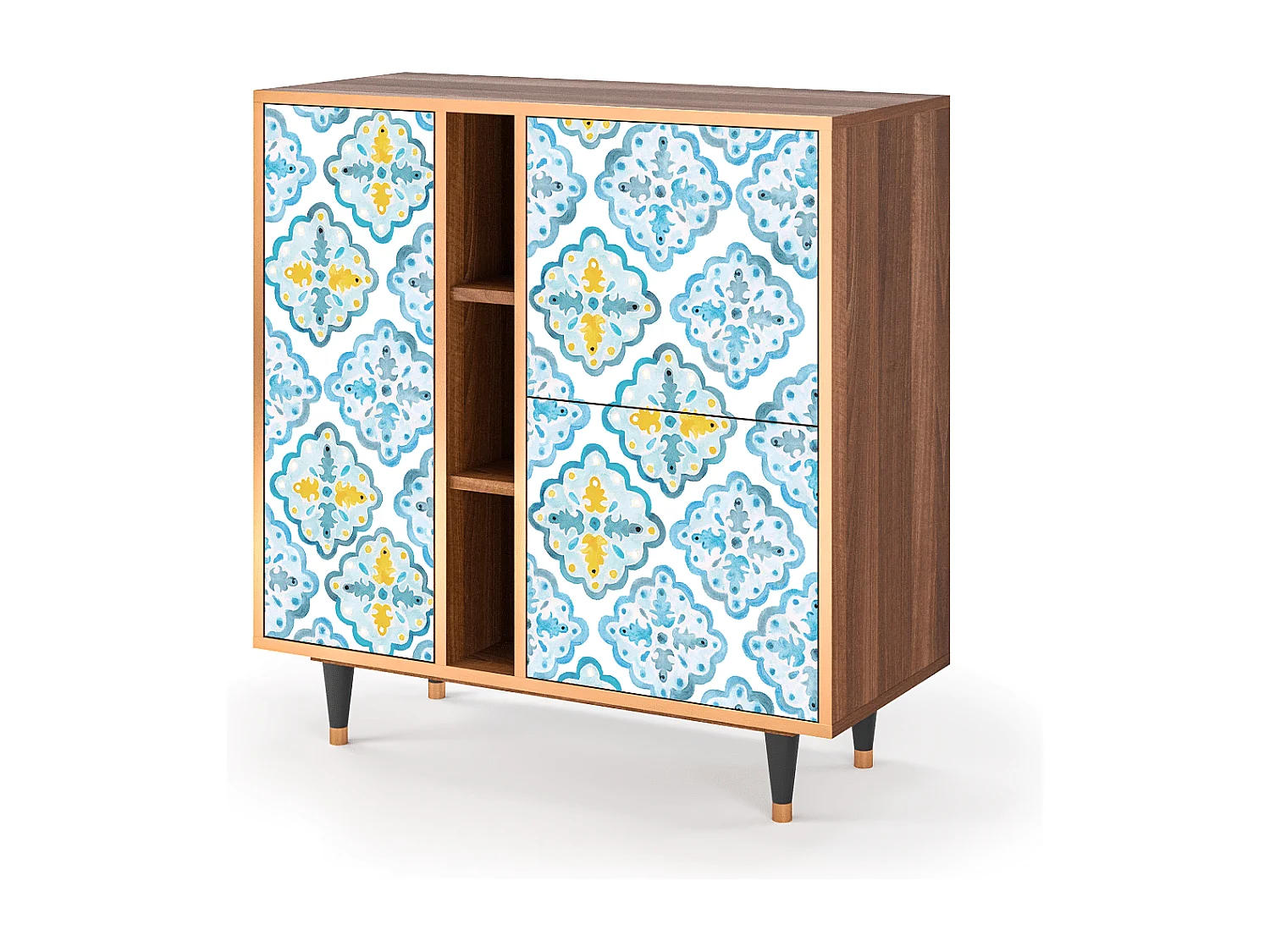Sideboard - 94х96х41 cm - BS5 - Portugese tiles, Walnuss