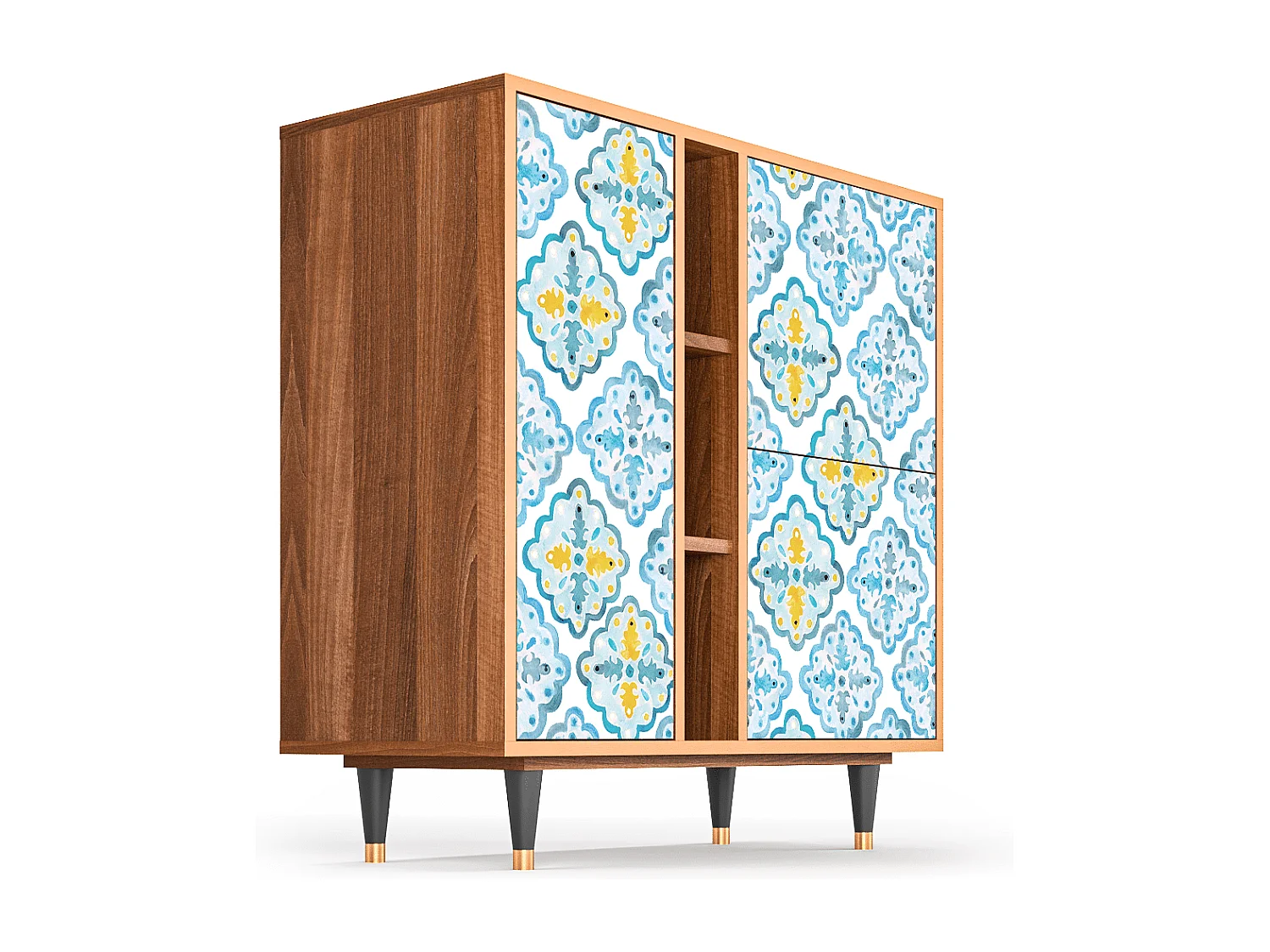 Sideboard - 94х96х41 cm - BS5 - Portugese tiles, Walnuss