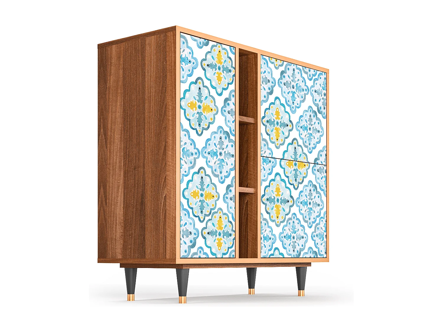 Credenza - 94х96х41 cm - BS5 - Portugese tiles, Noce
