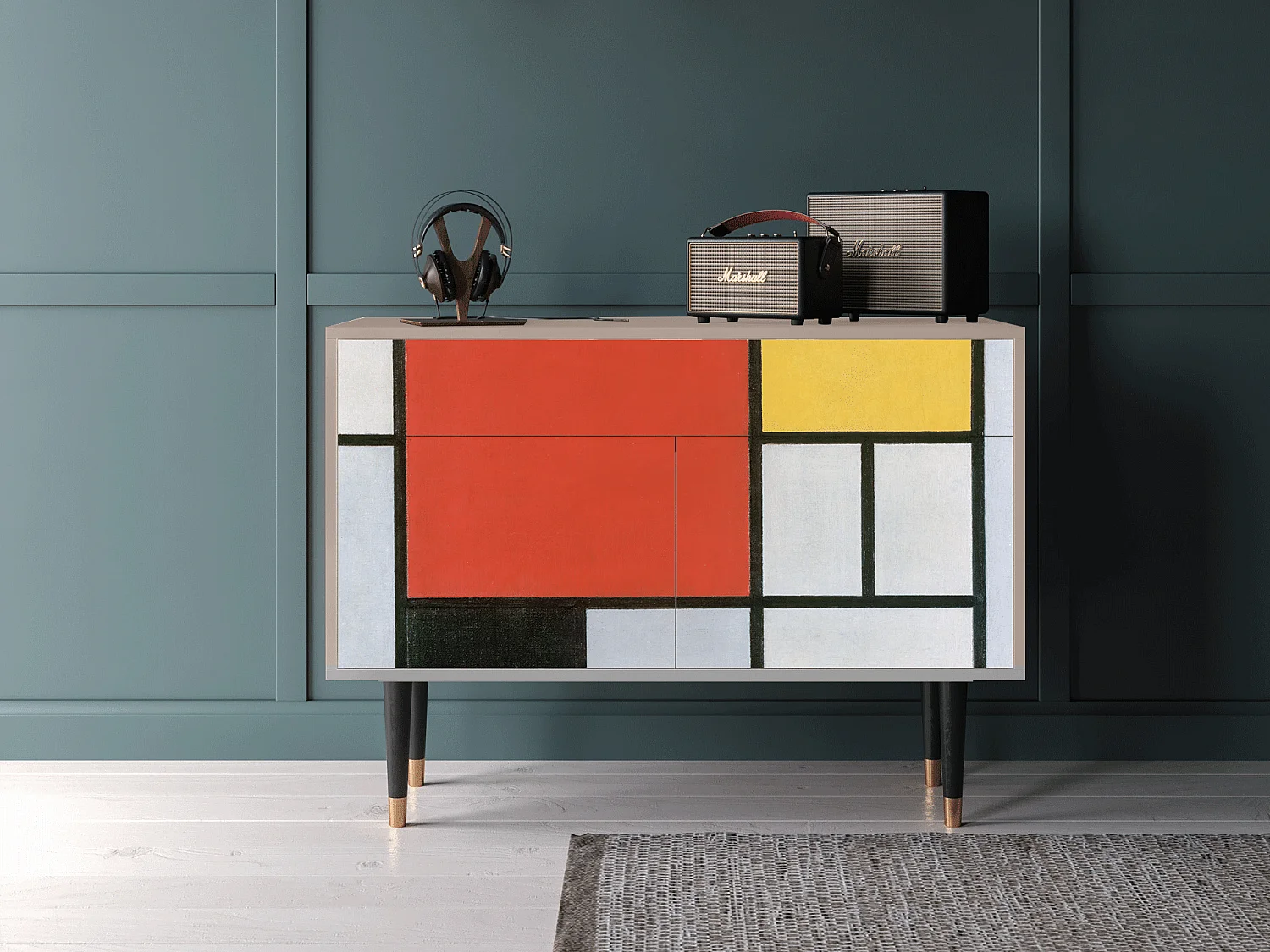 Dressoir - 115x85x48 cm - BS4 - Composition, Latte